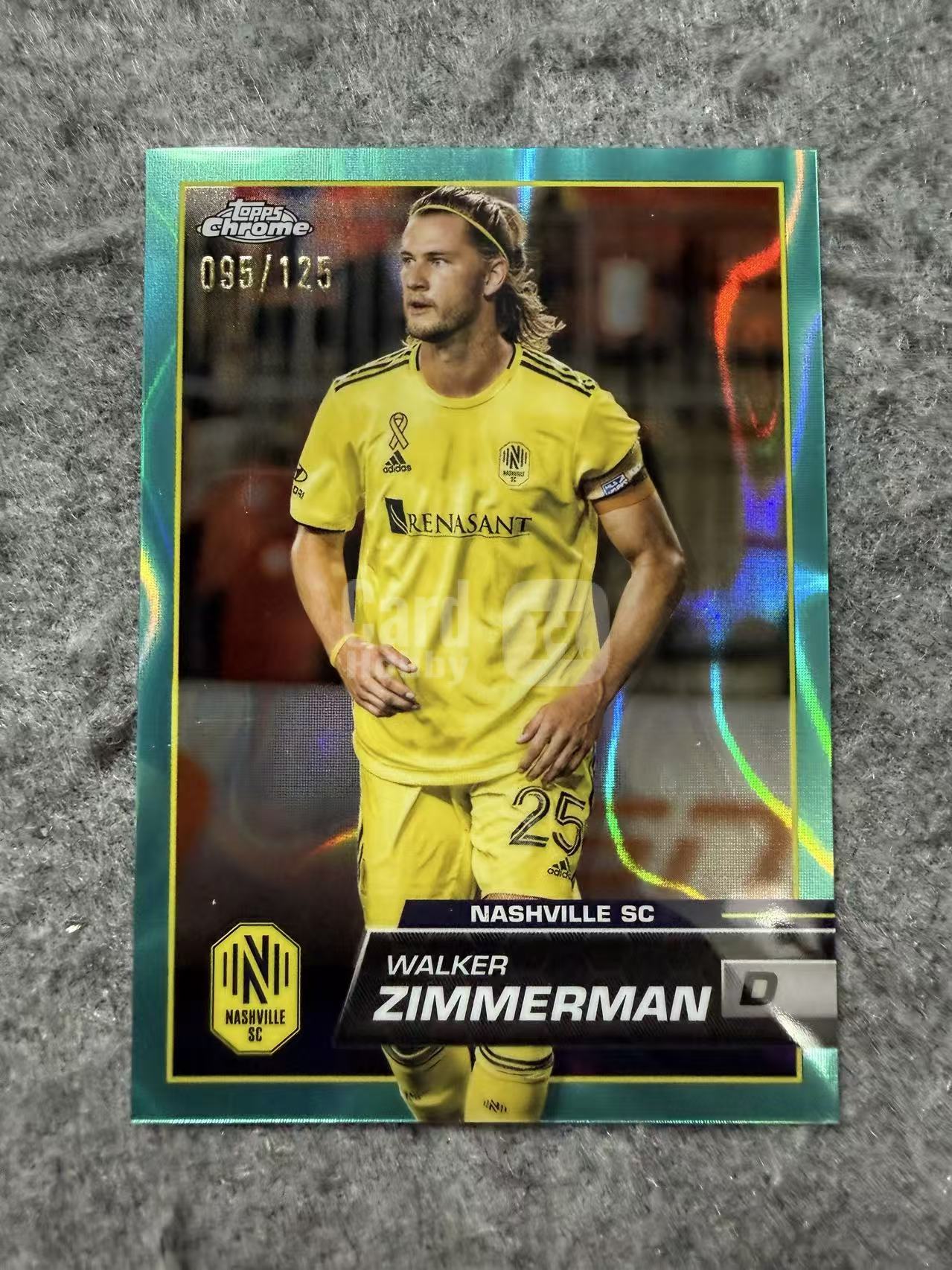 2023 Topps Chrome Walker Zimmerman 美职联 TC 纳什维尔SC 齐默尔曼 /125编 青折 折射 收藏 凑套 通行卡品
