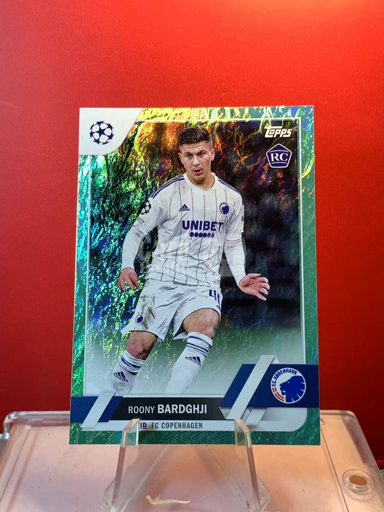 (詹叔代拍)2023 Topps Chrome Roony Bardghji RC 欧冠碧玉 巴尔德吉 哥本哈根 新秀 rc 折射 巴萨 卡品如图 顺丰寄付
