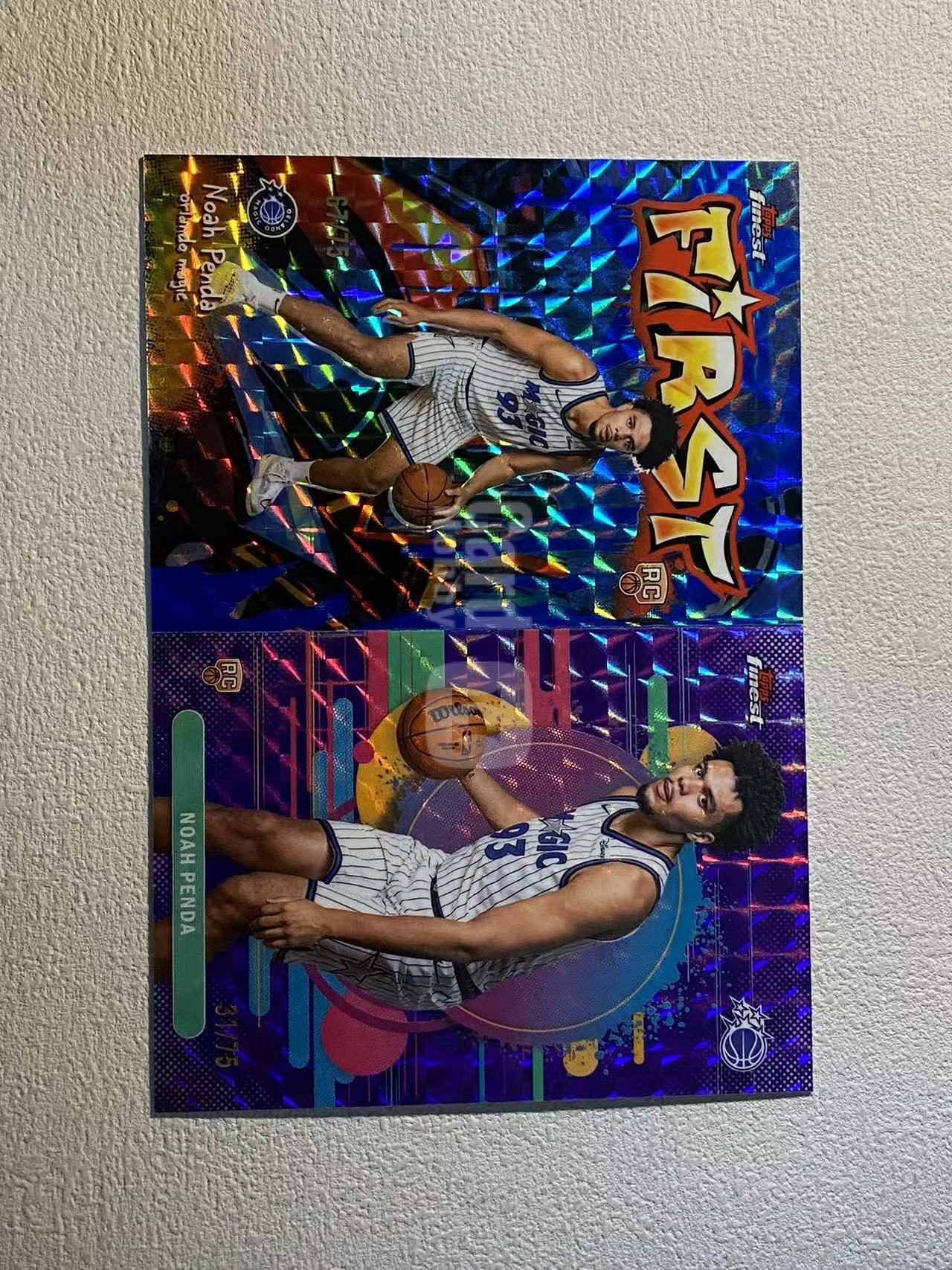 2025 Topps Finest Noah Penda RC finest 太阳 新秀rc 诺阿 彭达 /75编 折射 2张打包 收藏必备