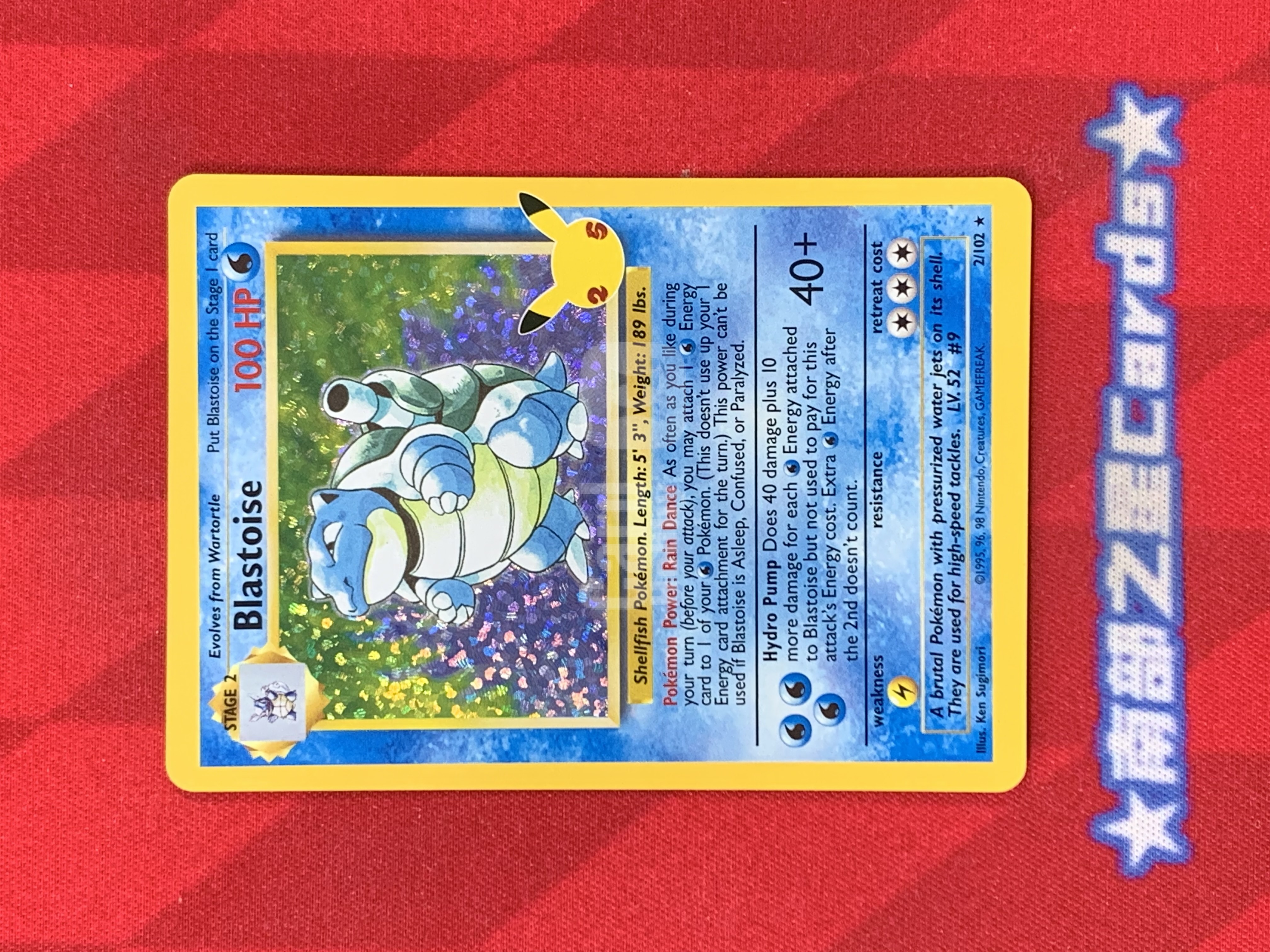 2021 Pokemon TCG PTCG 宝可梦 en 美版 英文版 Blastoise 水箭龟 2/102 HOLO 闪卡 25th Celebration 25周年庆典 实卡精美 收藏必备 默认打牌品【南部之星】大锤队长