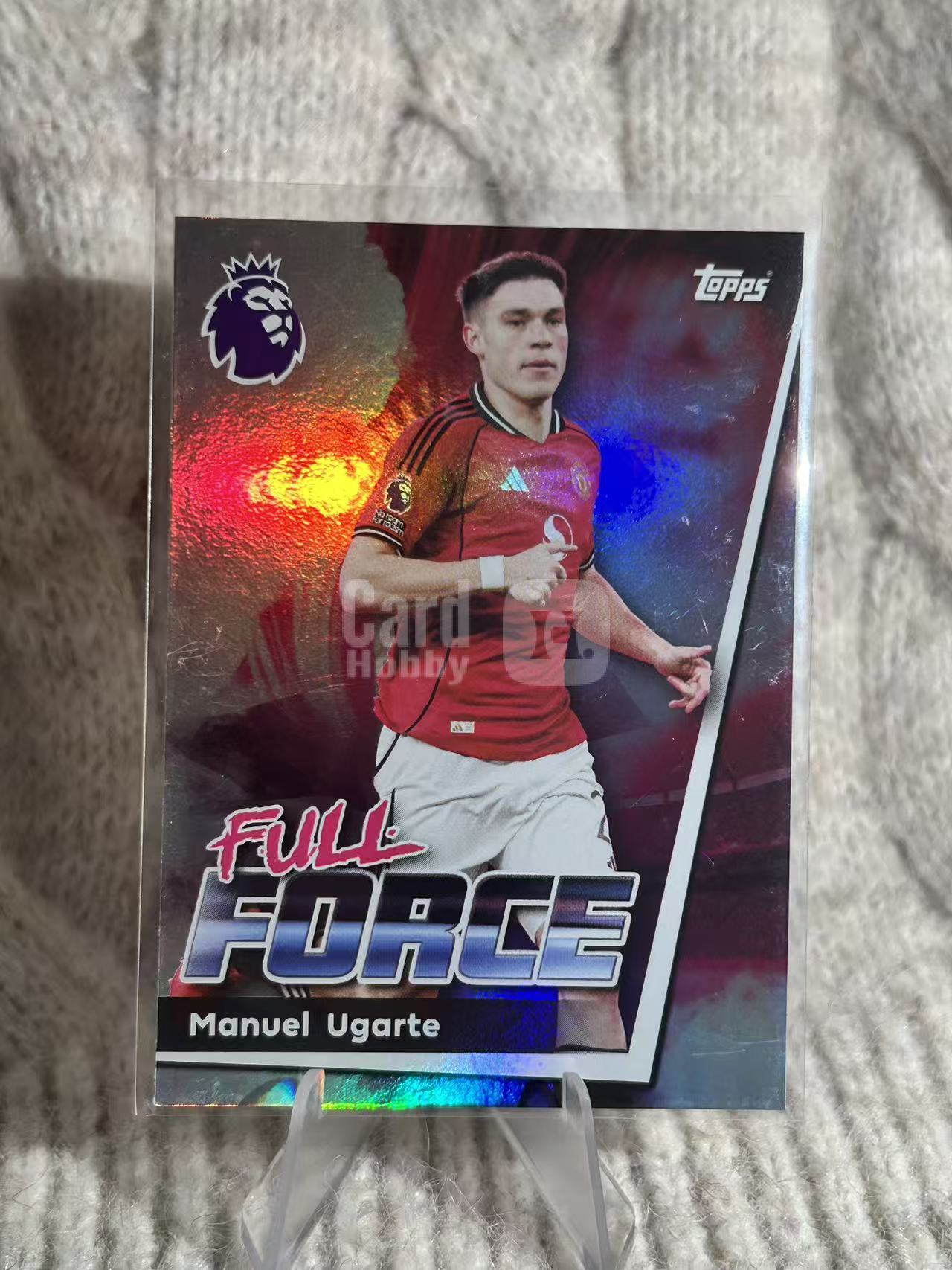 2024-25 Topps Prizm Manuel Ugarte Full Force 全力出击特卡,银折,曼联中场,拦截凶悍跑动勤勉,后场屏障,凑套必备