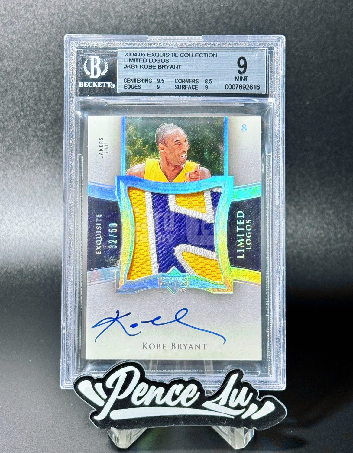 【喷子拍卖】2004-05 UD exquisite Kobe Bryant 木盒 洛杉矶湖人 科比 布莱恩特 LL limited logo 50编 大窗patch 卡签 切割超暴力 大hit 闪版最有价 墨迹很好 BGS9/10 葵花