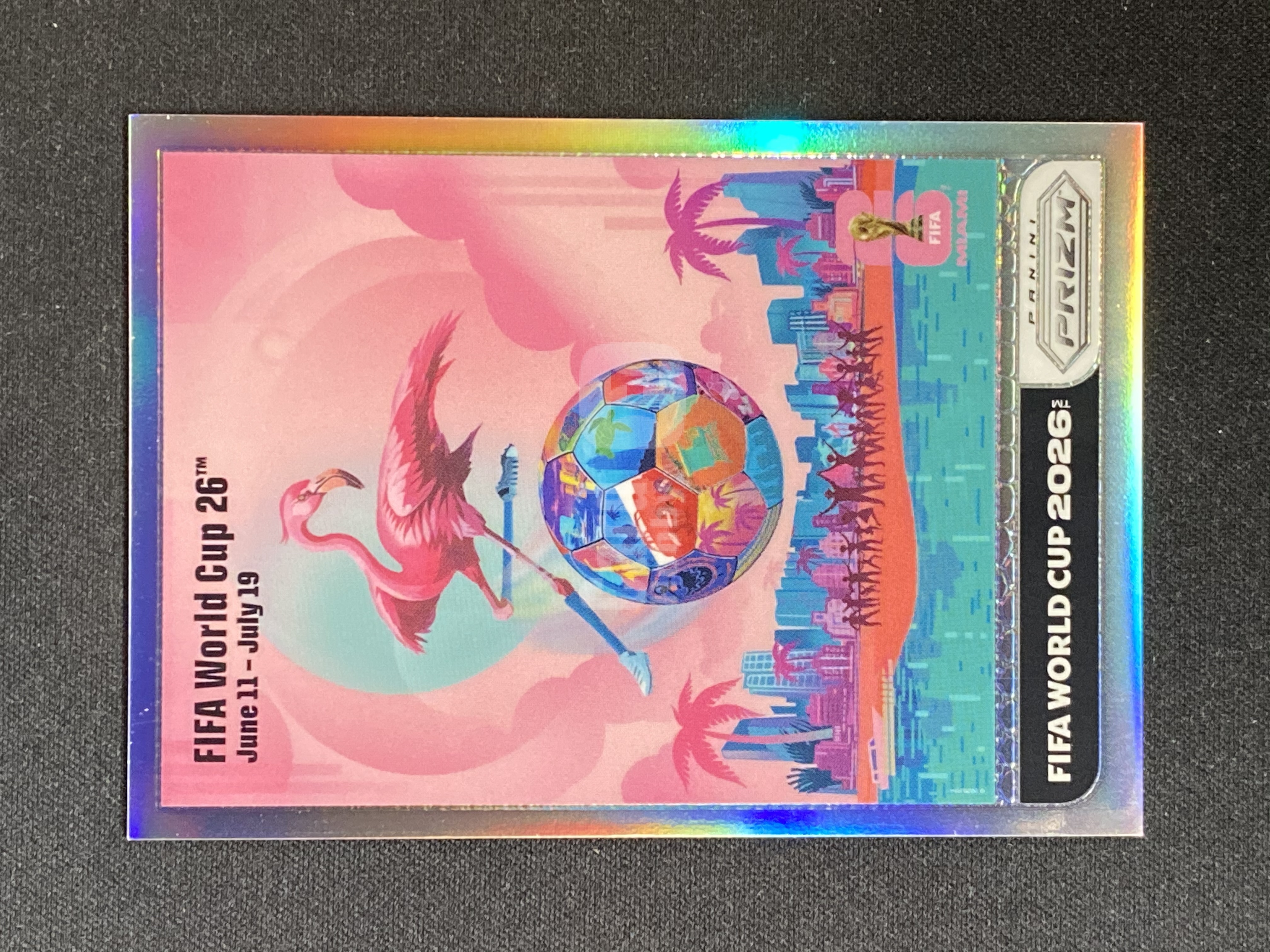 【小幻拍卖】2026 PANINI PRIZM MIAMI 世界杯 美国 迈阿密 举办城市 海报特卡 折射 大比例 SSP 微瑕如图-ZLZ-【A】