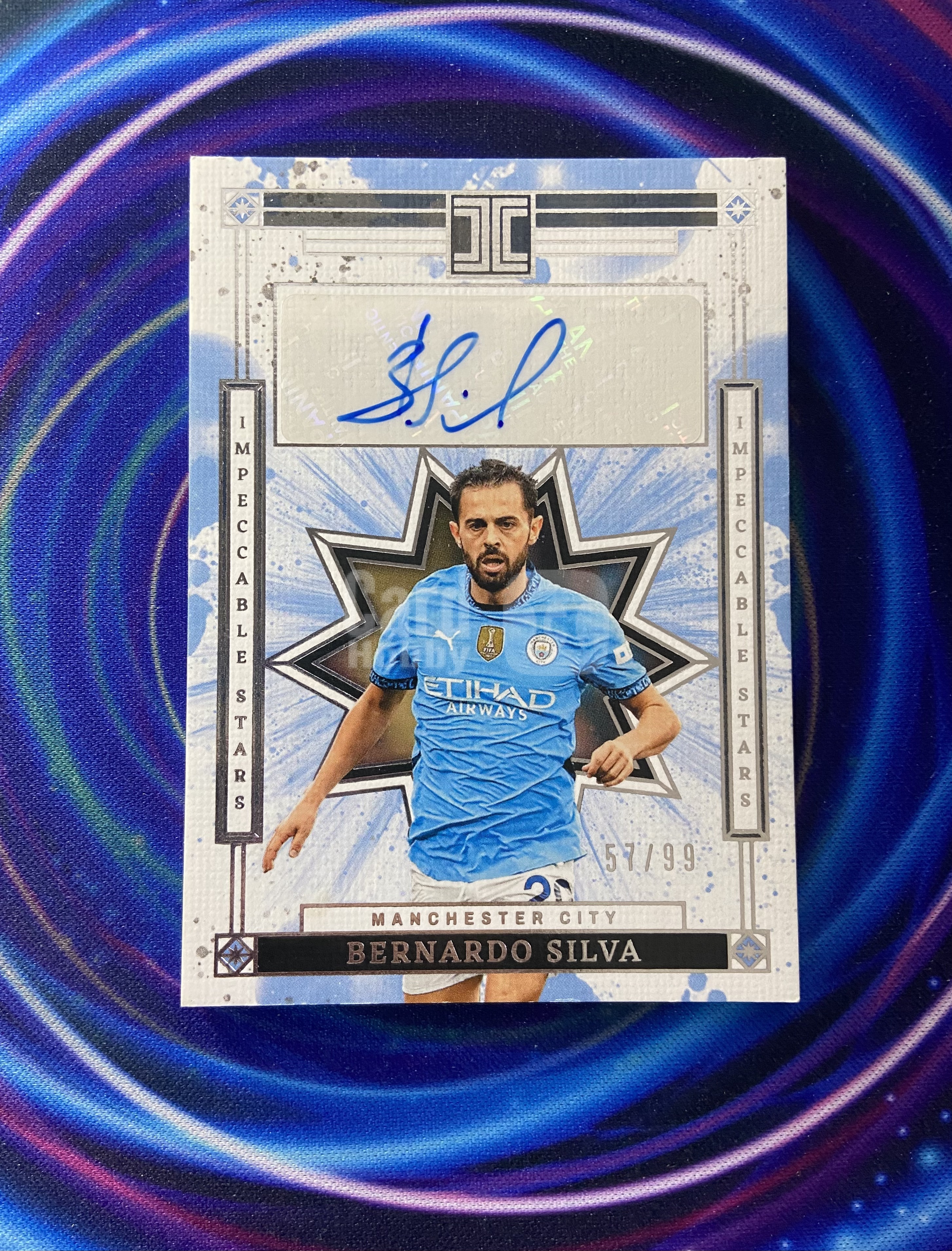 2024-25 Panini Impeccable Bernardo Silva 英超小真金 曼城 葡萄牙 B席 贝尔纳多 席尔瓦 签字 99编 星星签 实卡精美 收藏必备 万卡-LRJ