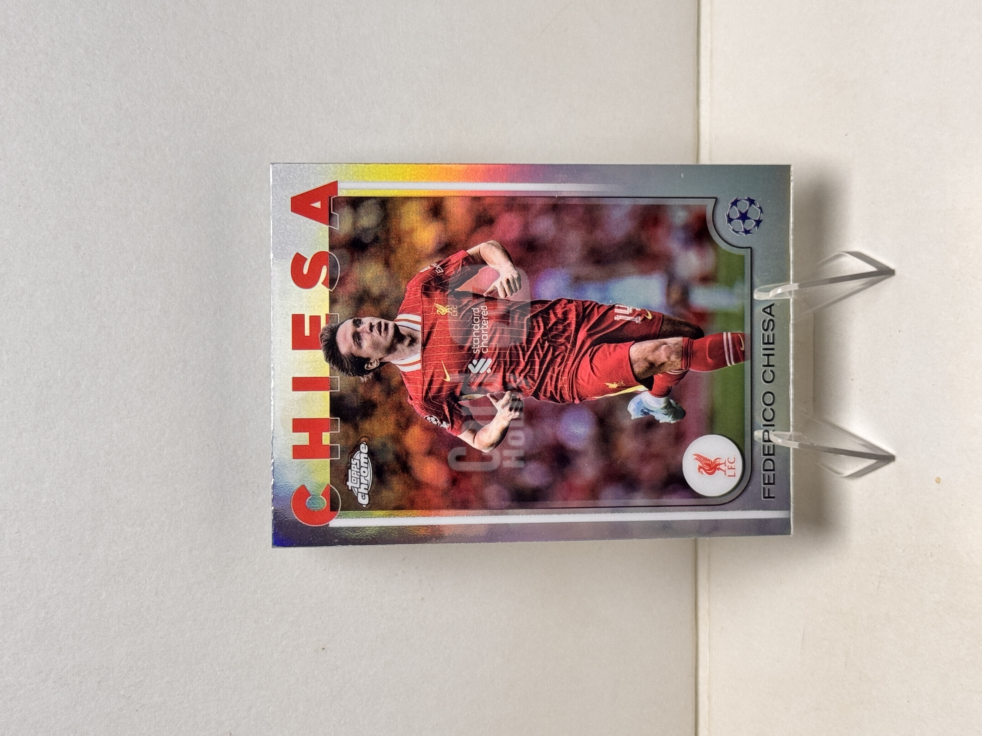 2025 Topps Chrome Federico Chiesa 欧冠 TC 利物浦 基耶萨 银折 折射 实卡精美 收藏必备 卡品如图 【星爷代拍】F3-1