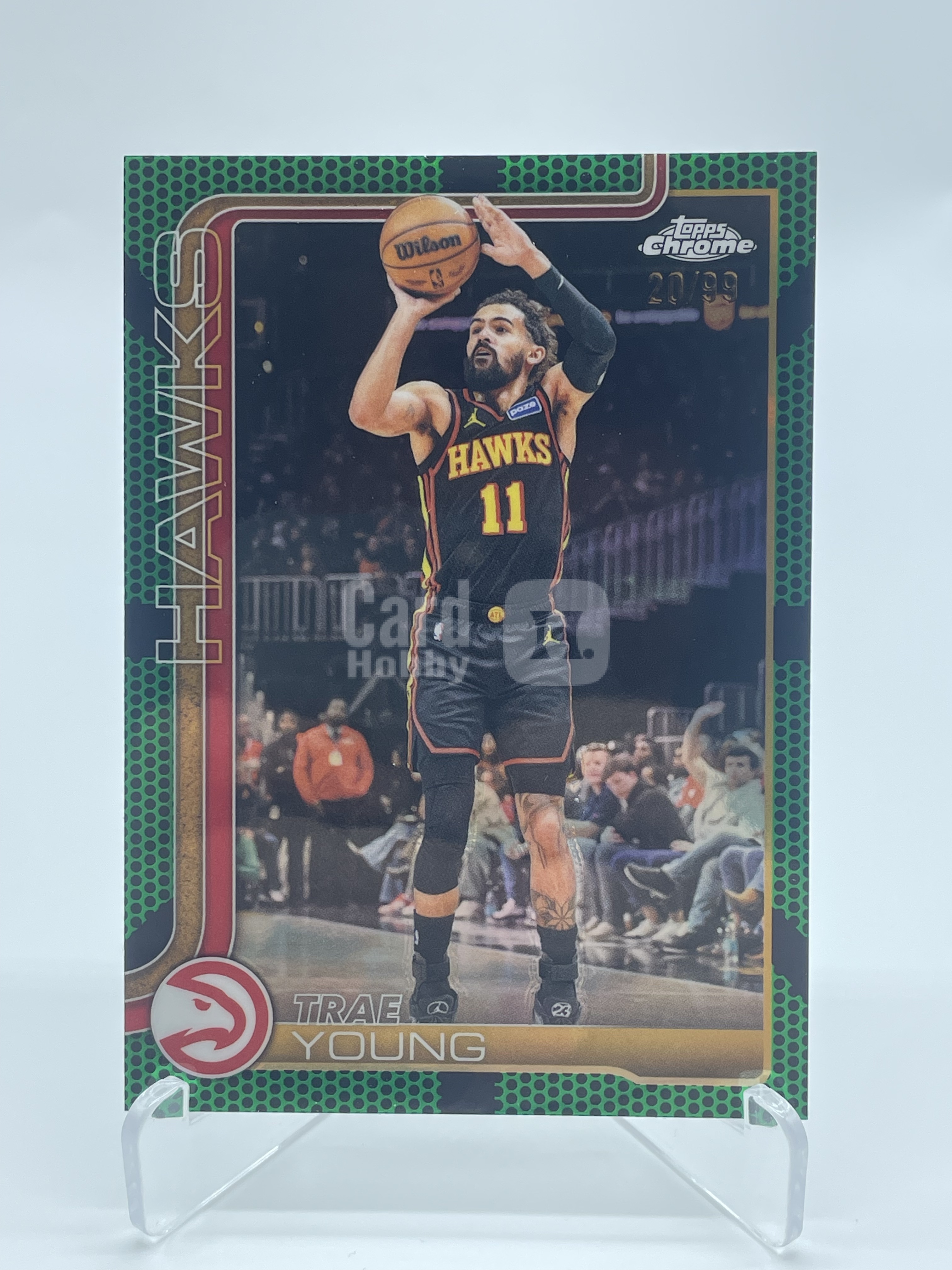 2025-26 Topps Chrome Update Trae Young【Simple】 tcu 老鹰 特雷 杨 20/99编 绿折 折射 卡品如图 专收必备