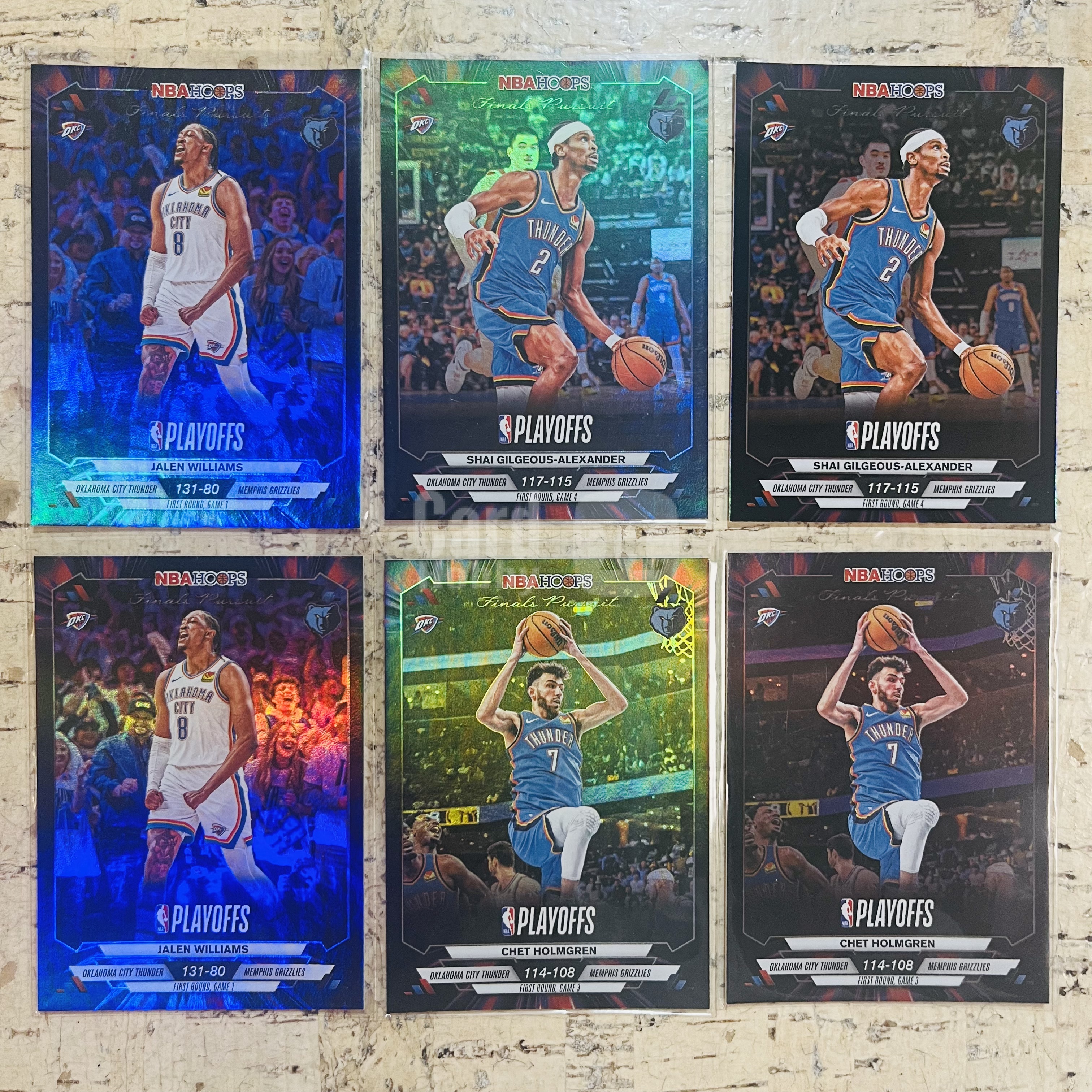 2025-26 Topps NBA Hoops Shai Gilgeous-Alexander 雷霆 季后赛 总决赛 征途 特卡 6张打包 亚历山大 杰伦 威廉姆斯 霍姆格伦 此标有膜无夹【小卡迷拍卖
