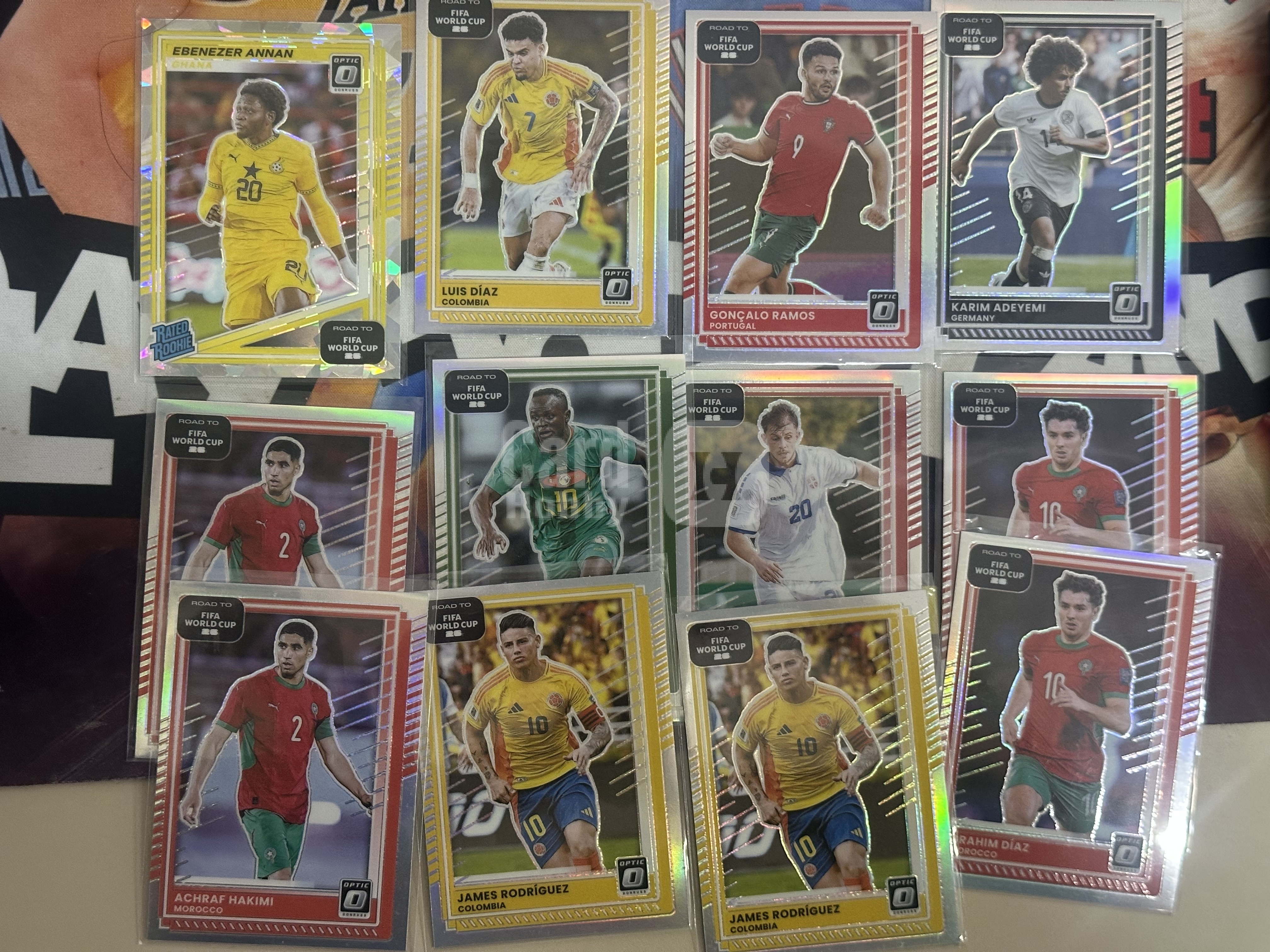 2025 Panini Donruss Óscar Rodríguez 【小猪包代卖】世界杯 哈基米 J罗 好人 12张 银折 optic base 出生