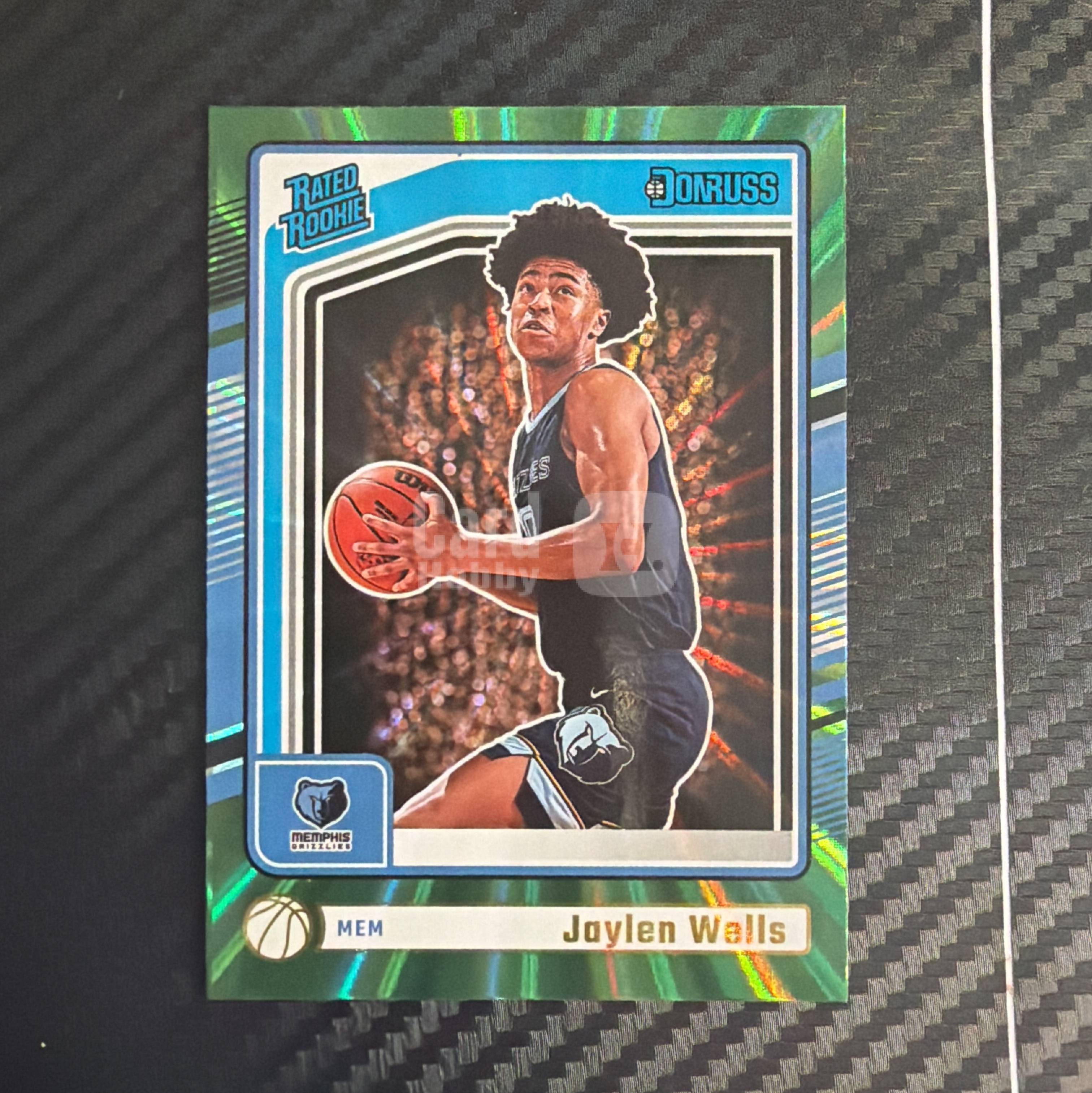 2024-25 Panini Donruss Jaylen Wells RC 杰伦 韦尔斯 杜蕾斯 绿佛光折 折射 新秀 灰熊 美国