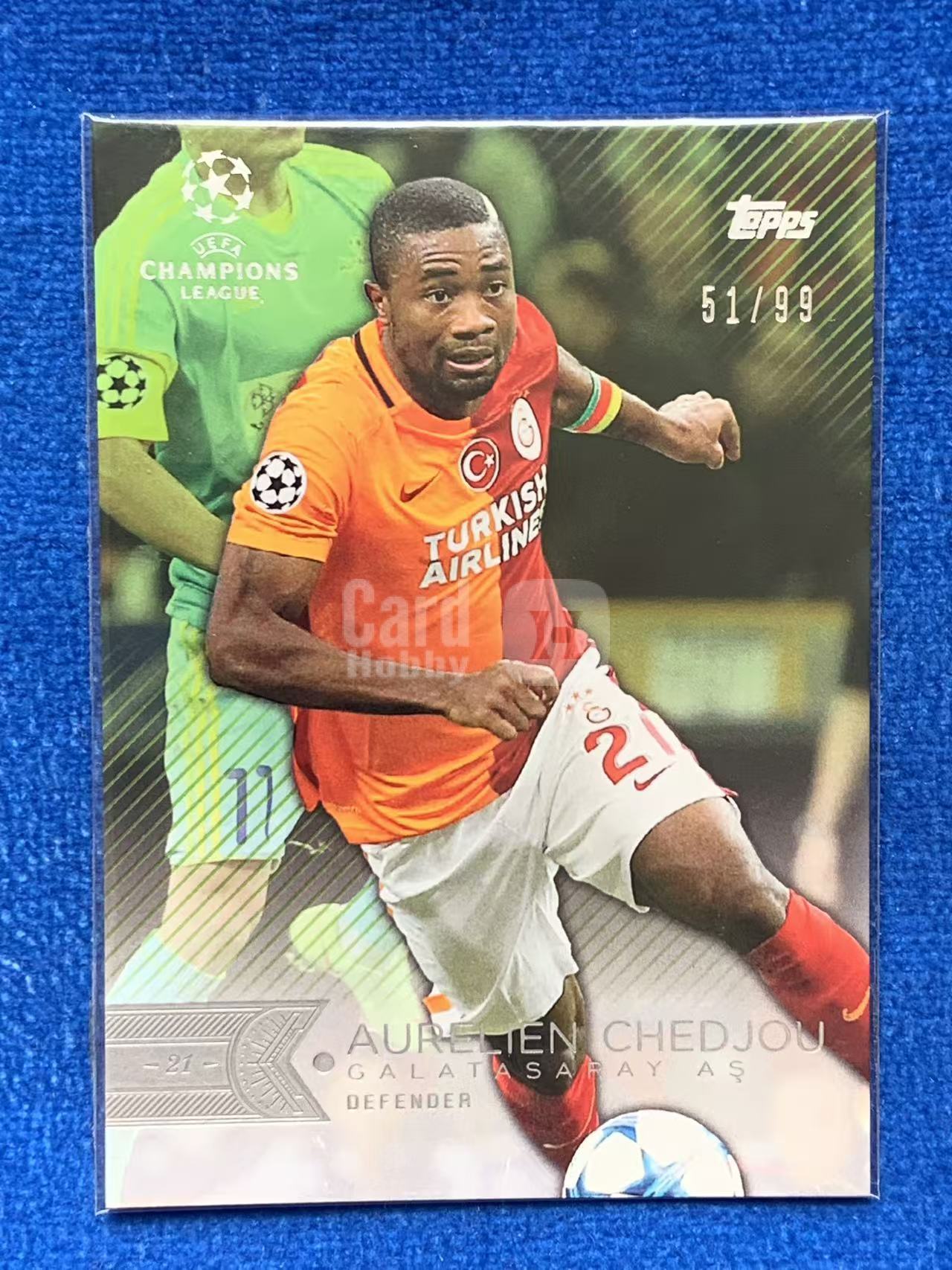 2016 Topps UEFA Champions League Chedjou 欧冠 99编绿折Green 加拉塔萨雷Galatasaray 谢朱 欧赛尔Auxerre 里尔Lille