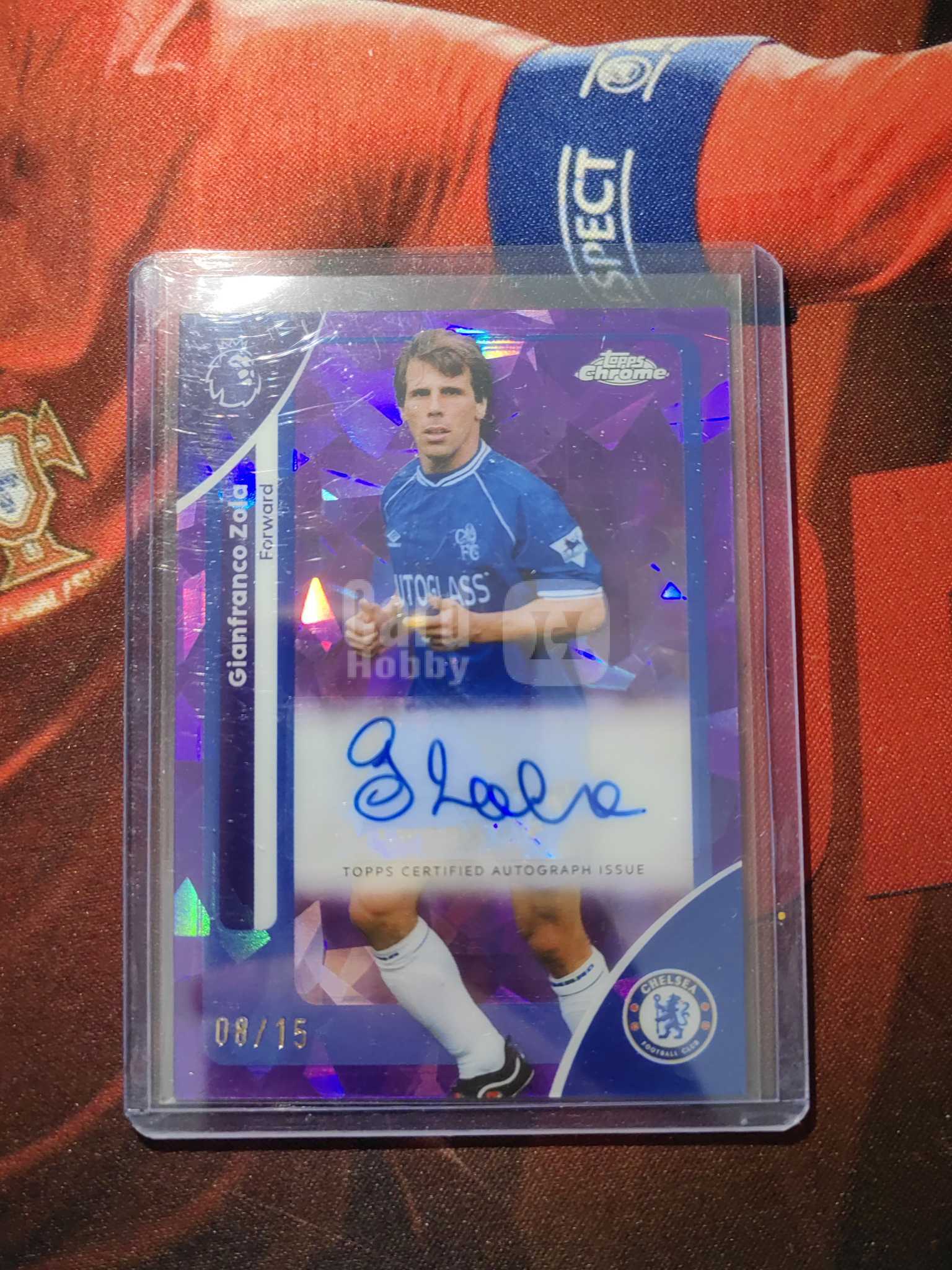 2025 Topps 蓝宝石 Gianfranco Zola 英超蓝宝石 元年 切尔西 意大利 佐拉 15编签字卡!!!!