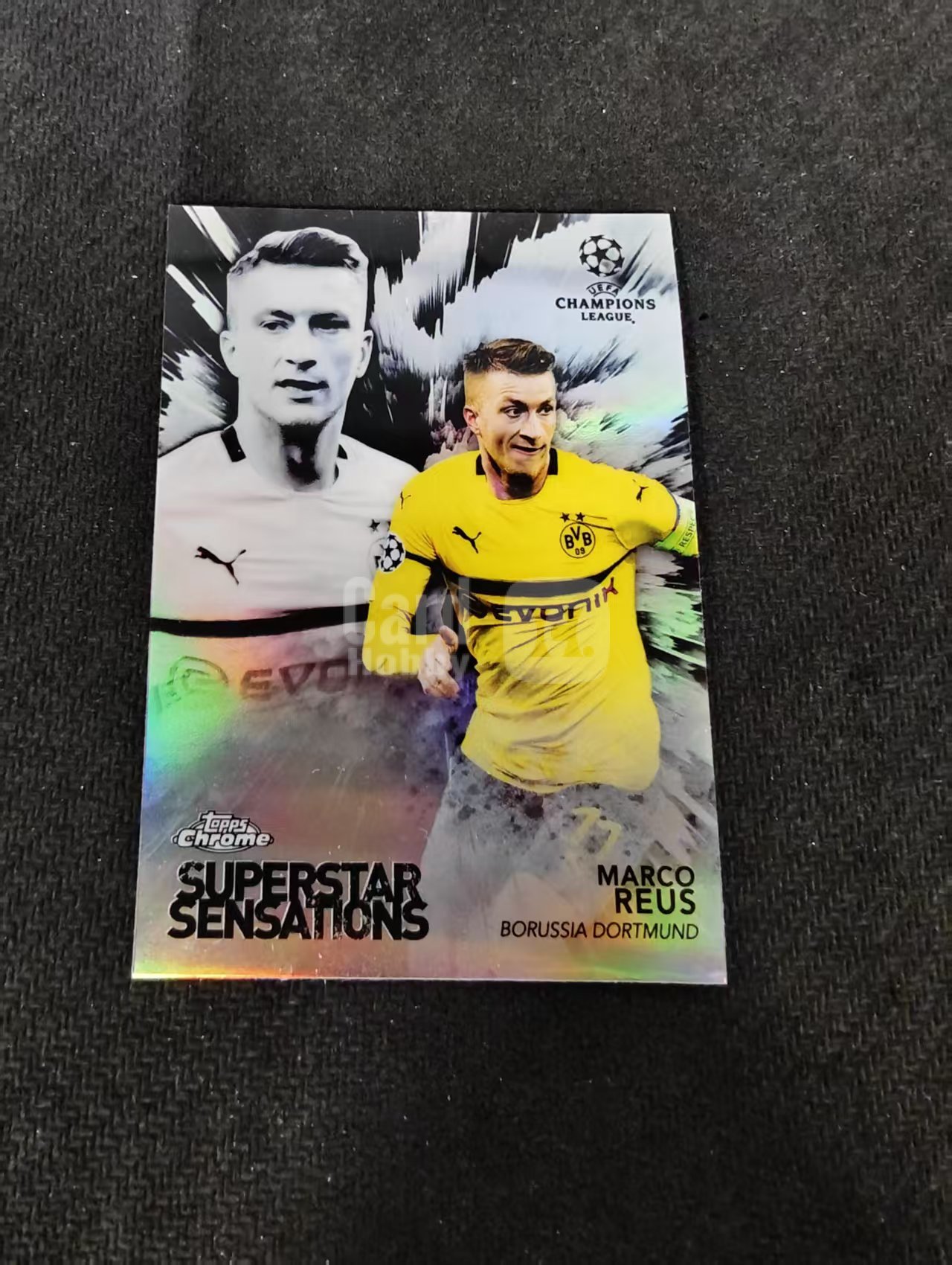 【可合并,不累计】2019-20 Topps Chrome Sapphire Marco Reus 欧冠 元年 多特蒙德 罗伊斯 特卡 银折 划痕 边角瑕疵