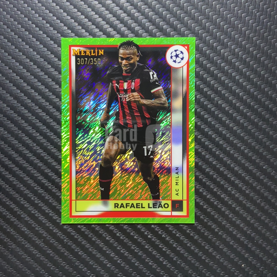 【小牛代拍】2023 Topps Merlin chrome Rafael Leao 莱奥 梅林 307/350编 绿shimmer折 AC米兰 葡萄牙国脚 卡品如图(archer)