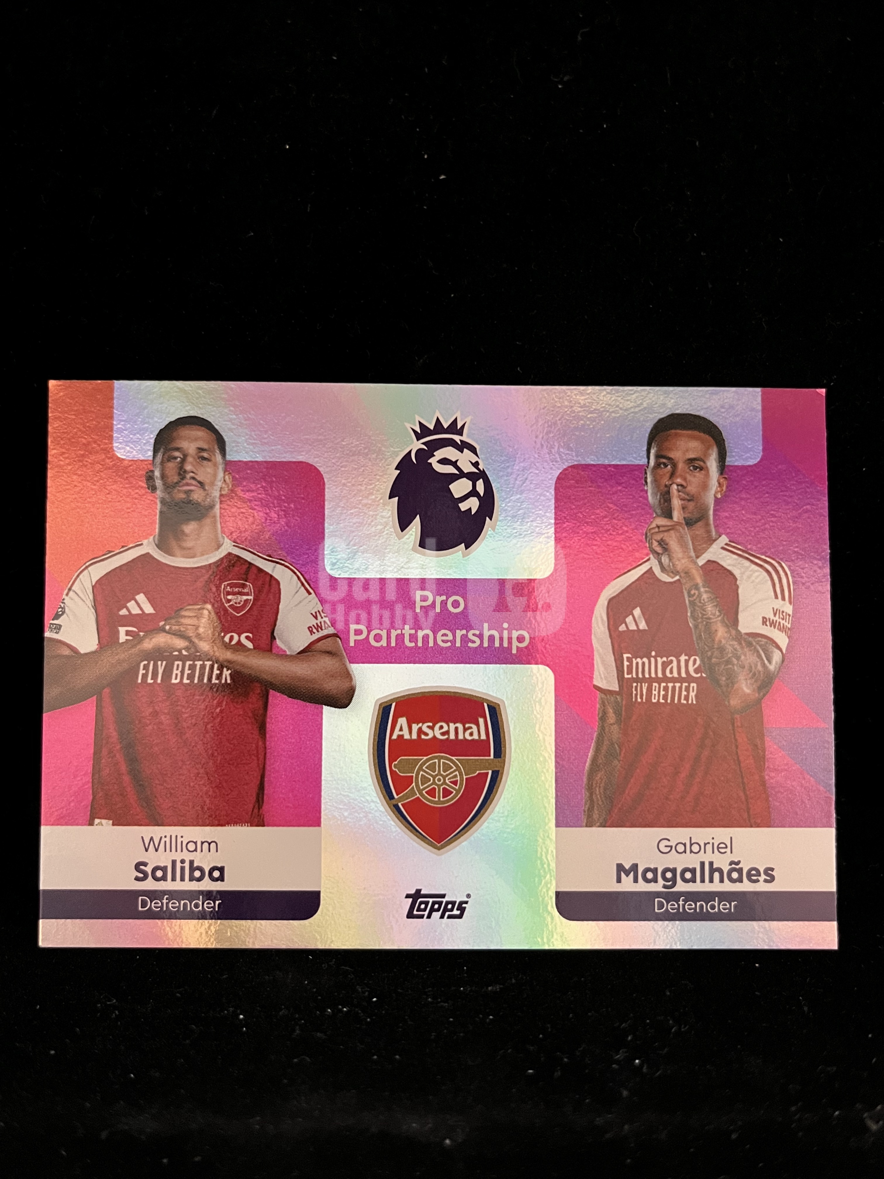 免费代拍 2026 Topps Premier League 英超 萨利巴&加布里埃尔 William Saliba & Gabriel Magalhães 折射 卡品如图#A063