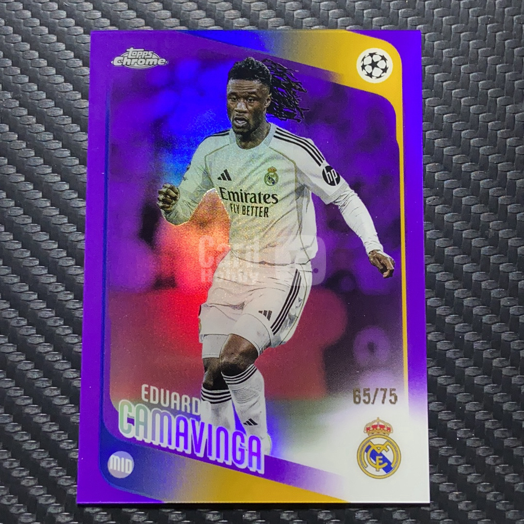 【小牛代拍】2026 Topps Chrome Eduardo Camavinga 欧冠TC 法国 雷恩 皇家马德里 皇马 卡马文加 65/75编 紫折 熔岩折 卡品如图(polo)