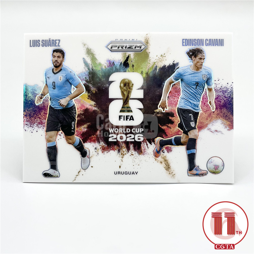【CGTA 大比例】2026 Panini World Cup Prizm 世界杯 乌拉圭 苏亚雷斯 卡瓦尼 Color Blast 双人泼墨特卡 巴萨 利物浦 马竞 巴黎 曼联 Luis Suarez 越秀山2679091 #xjj#