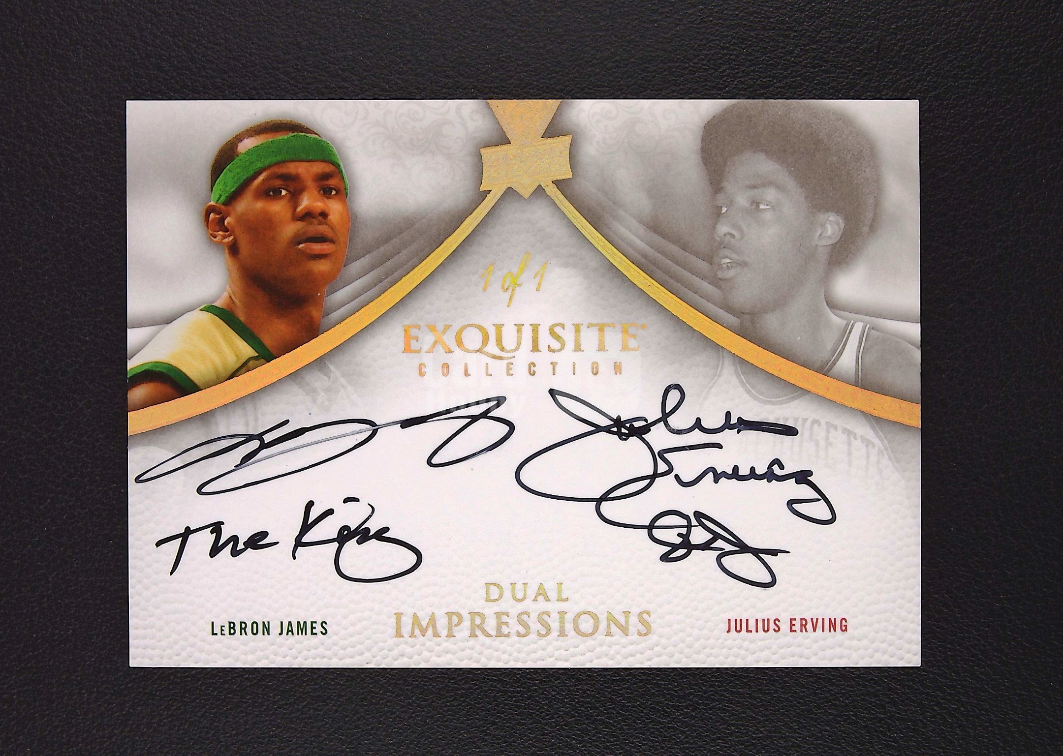 【古都代拍精品】2012-13 UD Exquisite 木盒 LeBron James 勒布朗 詹姆斯 J博士 朱利叶斯 欧文 1编1 1/1 Dual Impressions 双签 卡签 签字 铭文签 值得收藏#57B#成功#XBW8#