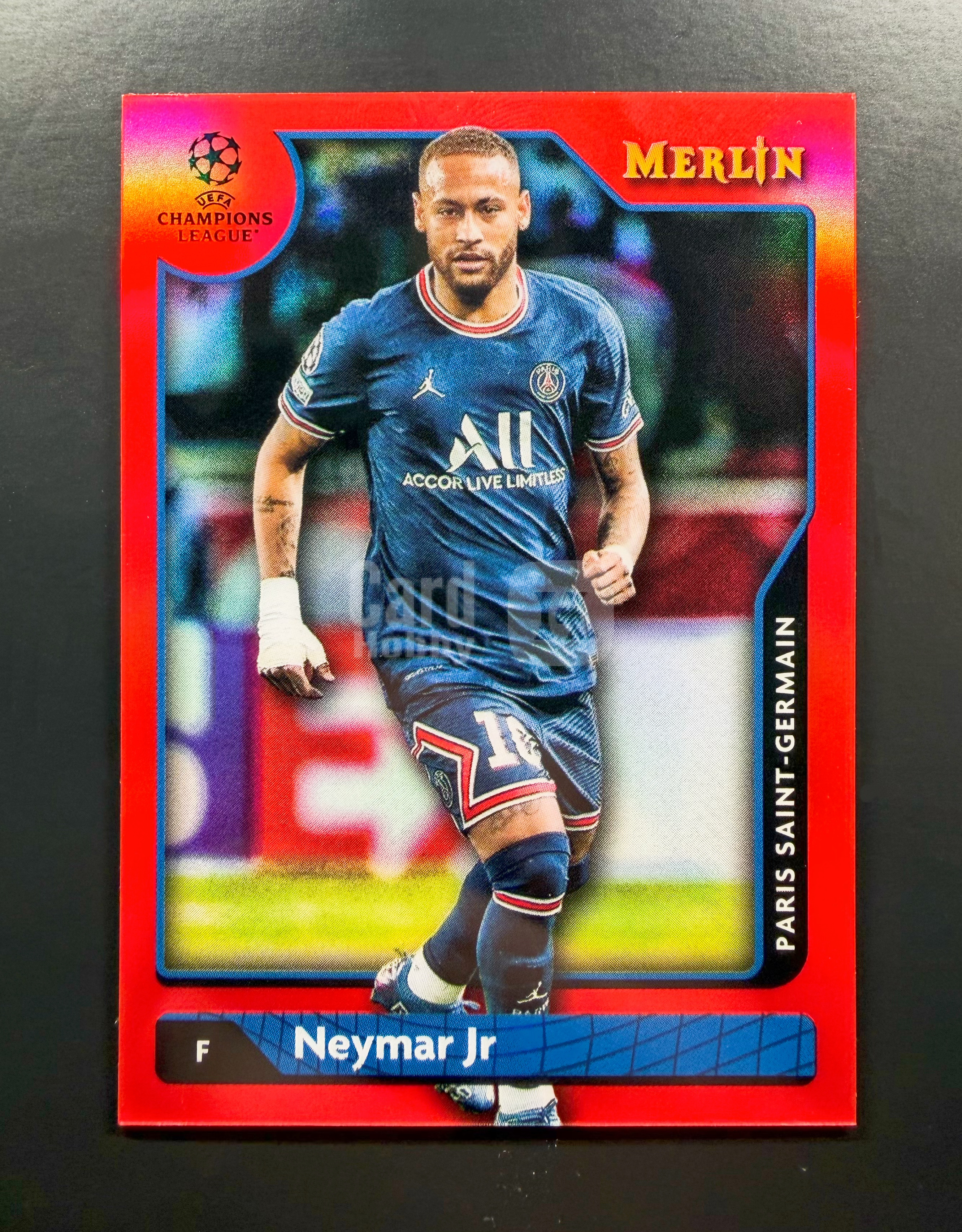 2022 Topps Merlin Neymar 内马尔 /10编 红折 Base 巴萨 巴塞罗那 FCB 巴黎 巴西 不保卡品介意勿拍 eBay持续起飞 梅西 好友 亚马尔 偶像 持续大涨 江枫拍卖