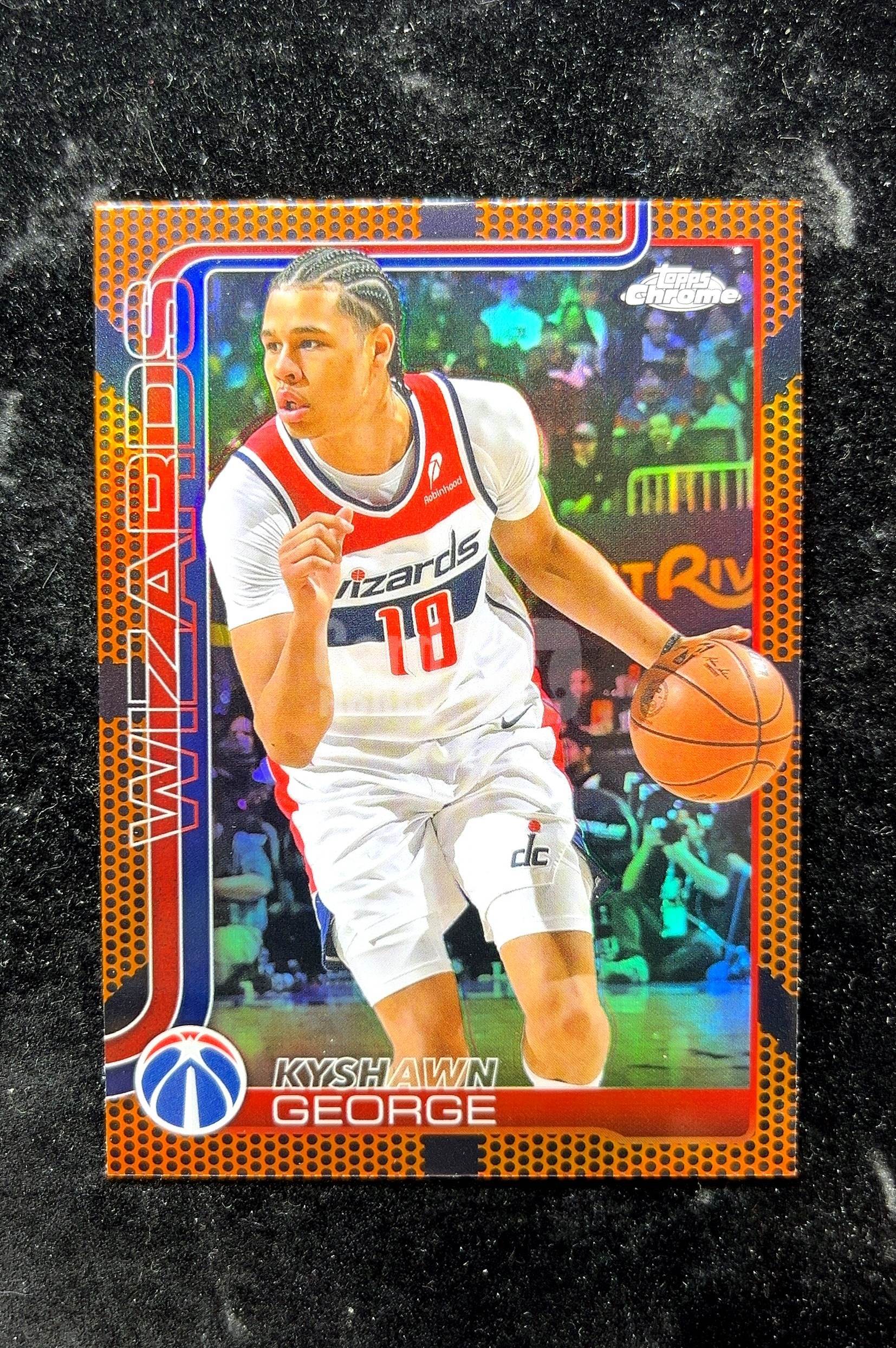 【小白1%代卖】2025 Topps Chrome Kyshawn George 凯肖恩·乔治 球皮折 折射 新秀 RC 卡品如图 高价值 #237 Washington Wizards 0702