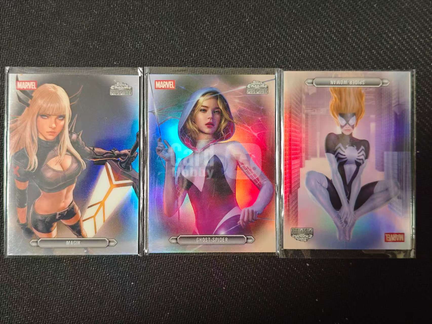 2026 Topps Chrome 漫威宇宙 Fanfare 【有品代卖】漫威 MARVEL 秘客 幽灵蜘蛛 蜘蛛女侠 喝彩特卡 银折 SP 值得收藏 卡品如图/sushi