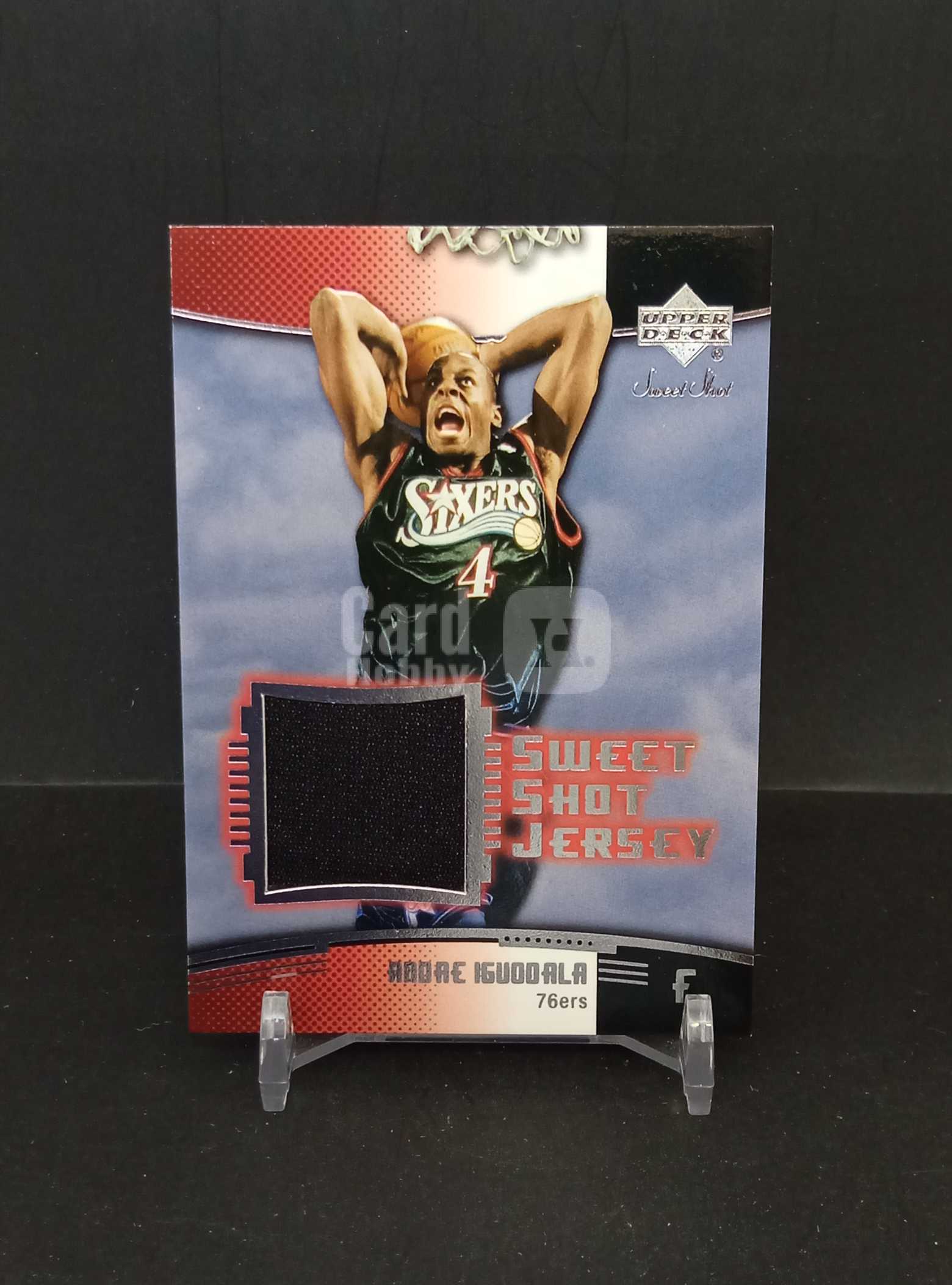 【DC拍卖】7.20CR7 04-05 Upper Deck Sweet Shot Andre Iguodala 伊戈达拉 76 人新秀拍摄球衣实物卡 SSJ-AN 老 UD 物料球星卡正反面实拍