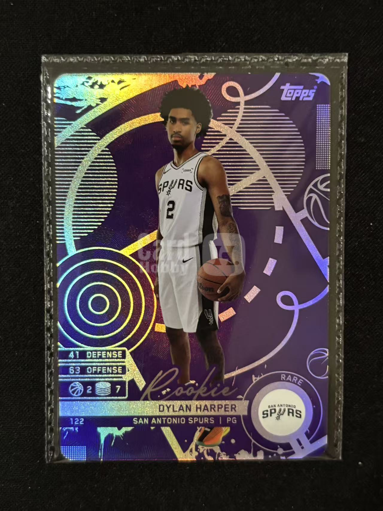 【星辰】TOPPS 2025 match attax 游戏版 紫折 迪伦 哈珀 DYLAN HARPER RC 新秀 马刺队 原封膜