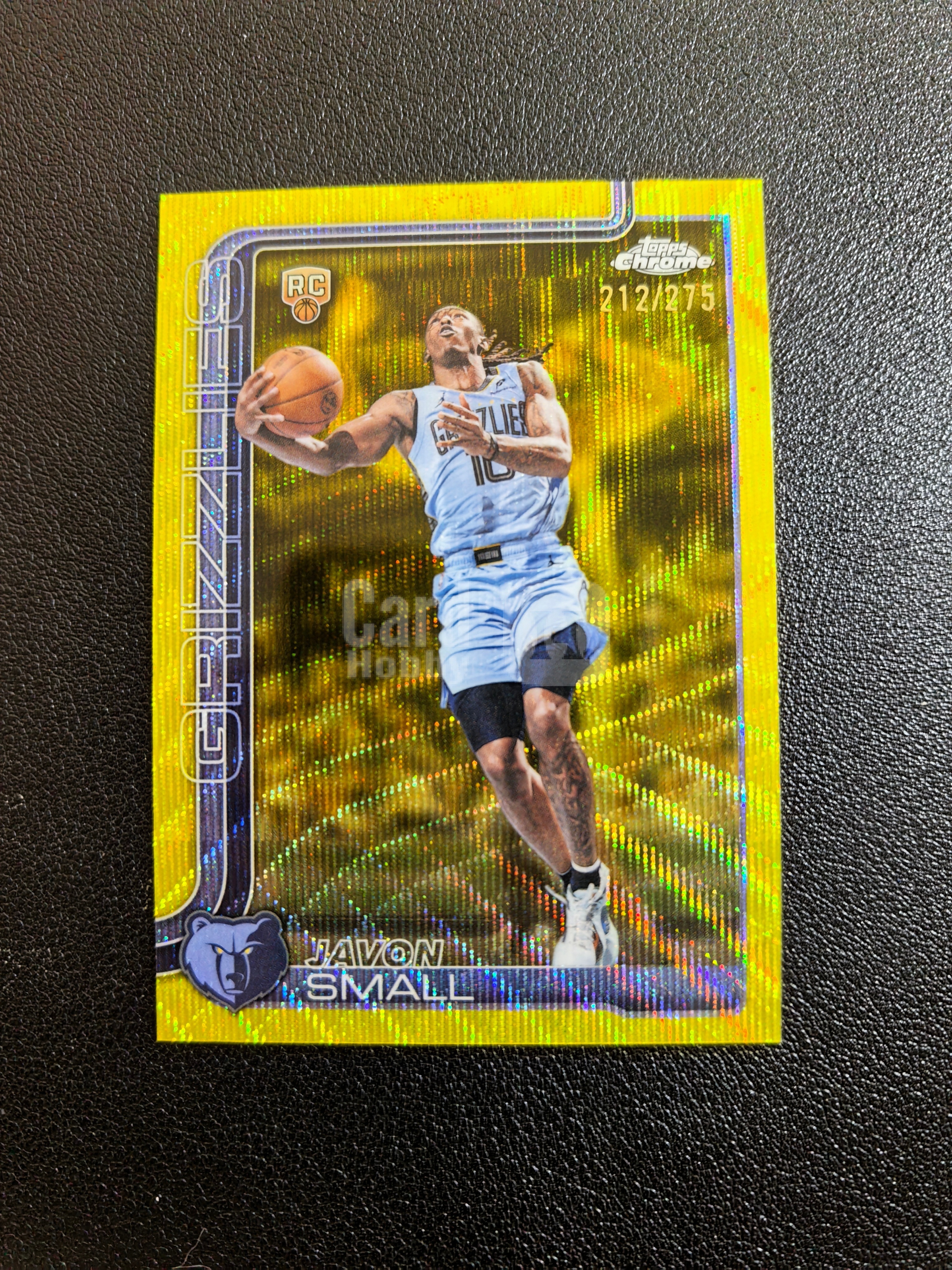 2025-26 Topps Chrome Update Javon Small RC 灰熊 贾冯斯莫尔 新秀 212/275编 黄波纹折 折射 微瑕 实卡精美 卡品如图 七哥
