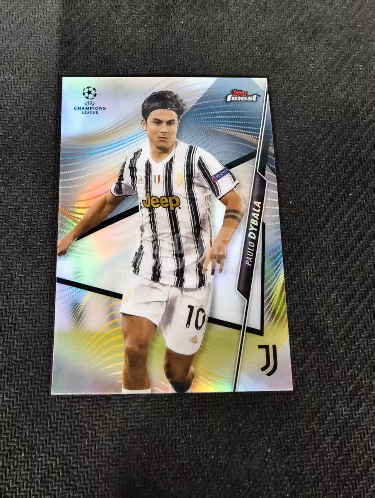 【可合并,不累计】2021 Topps Finest Paulo Dybala 欧冠 迪巴拉 尤文图斯 小魔仙 银折 划痕 边角瑕疵 #65