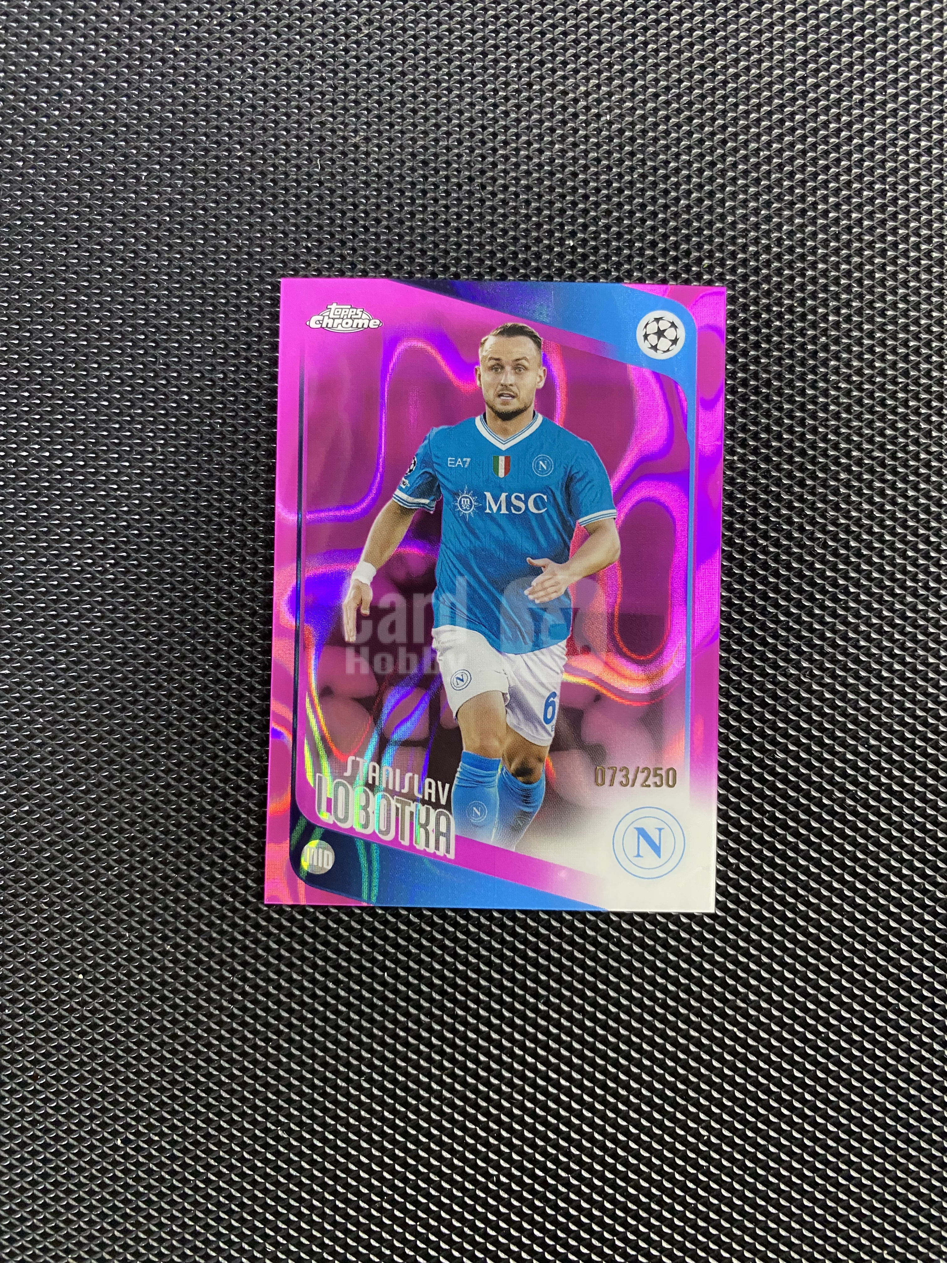 【深情拍卖】2026 Topps Chrome 欧冠TC Stanislav Lobotka 那不勒斯 洛博特卡 250编 粉熔岩折 卡品如图 #js633#