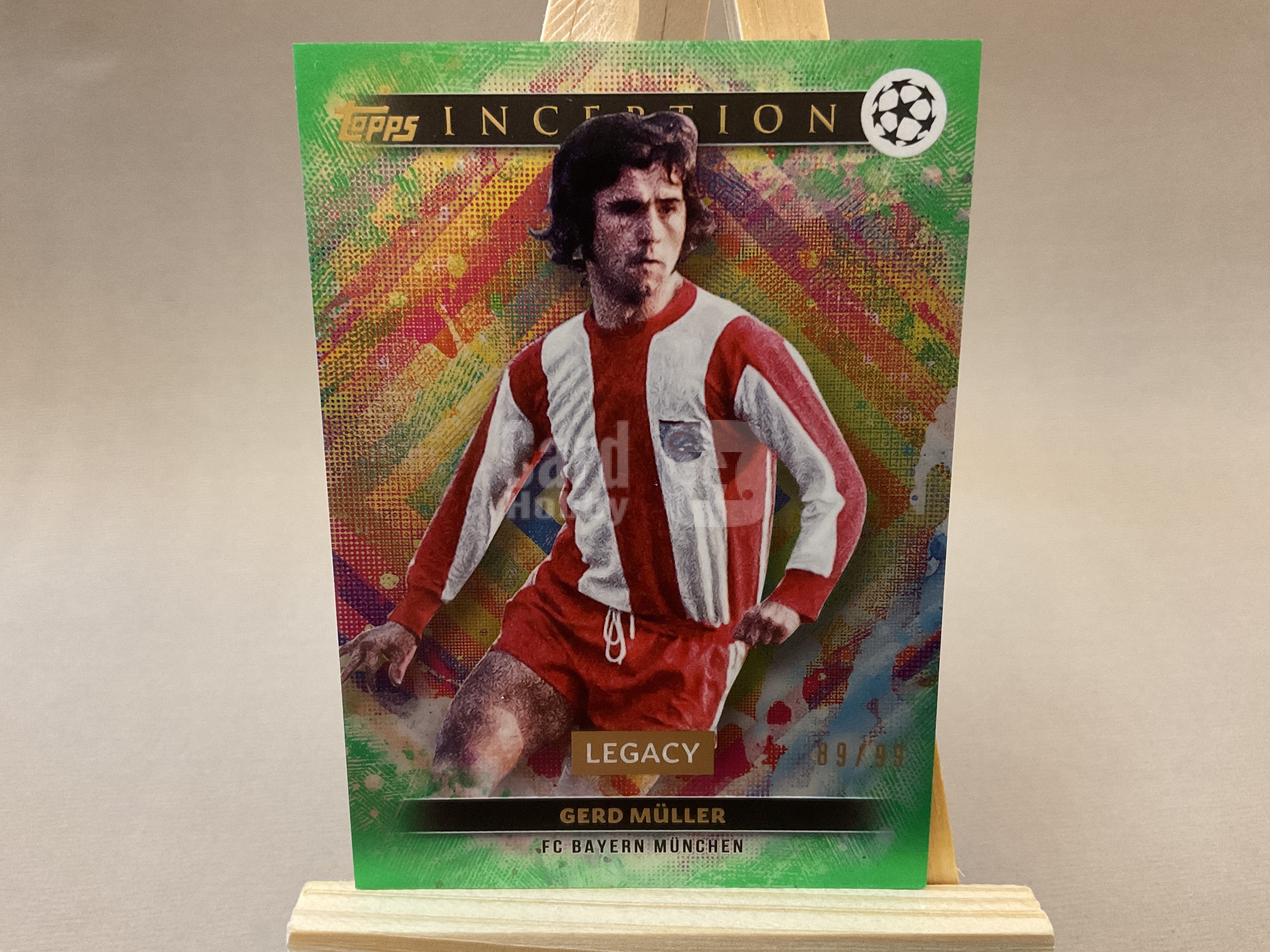 2025 Topps Inception Gerd Muller #99编 盗梦 德国 传奇 盖德 盗梦空间 穆勒 拜仁慕尼黑 欧冠 绿折