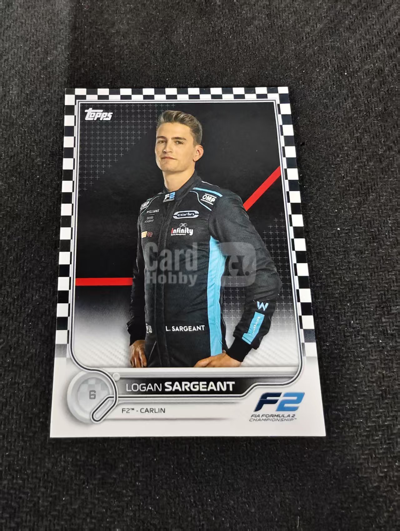 2022 Topps Chrome F1 logan sargeant 罗根 萨金特 F2 黑白棋盘 划痕 边角瑕疵@82