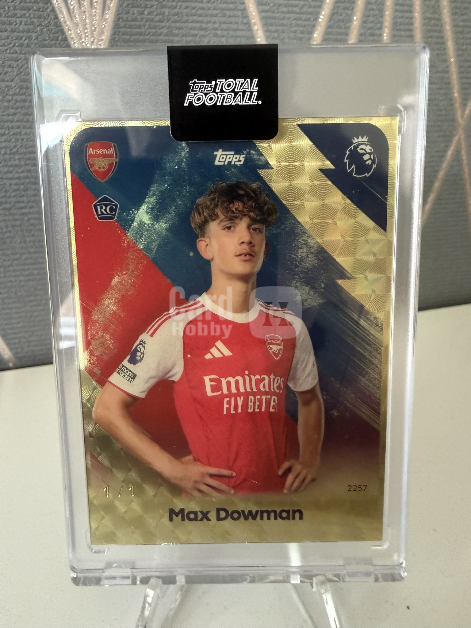 Max Dowman Arsenal – Topps Total Football Rookie – 1/1 Gold Parallel – Premier League