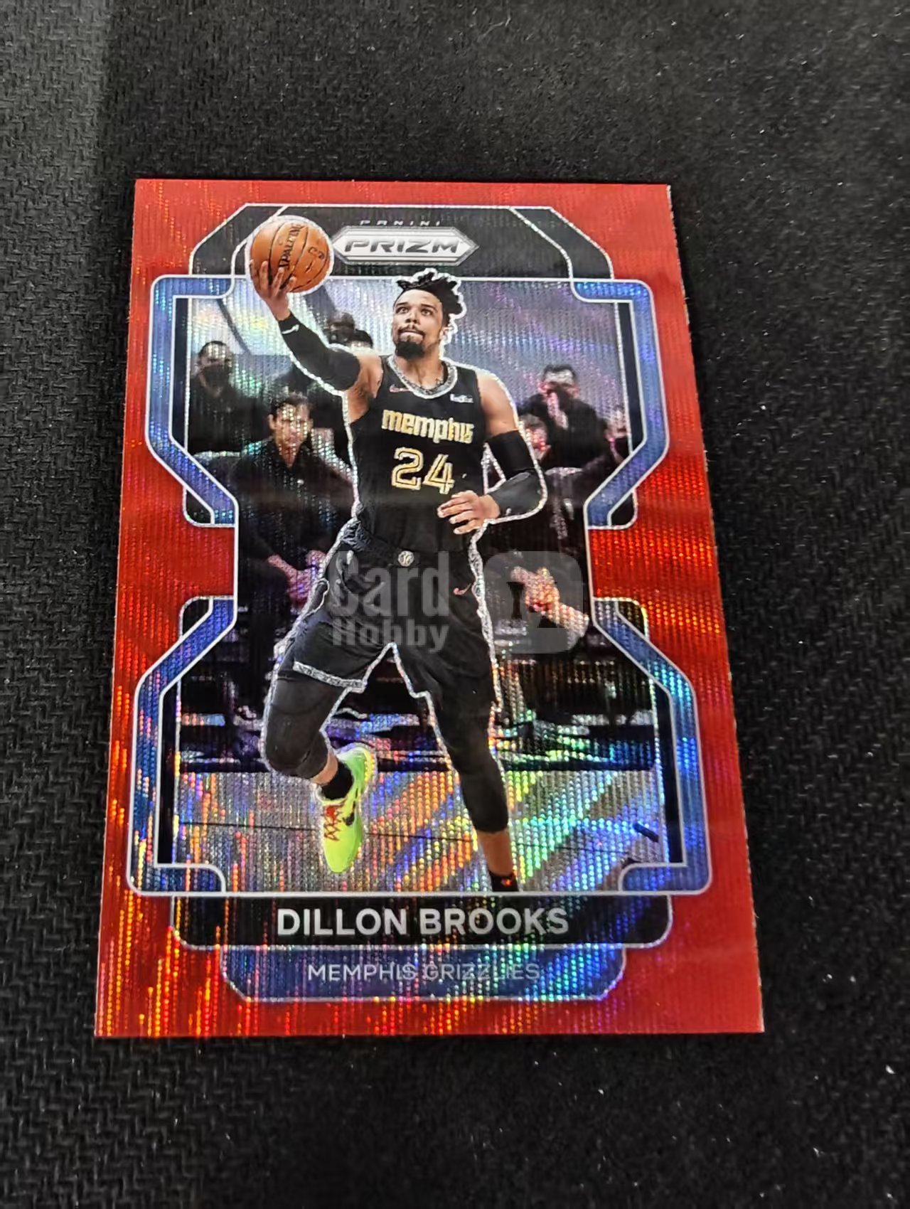 2021-22 Panini Prizm Dillon Brooks 狄龙 布鲁克斯 灰熊 红波纹 PZ 划痕 边角瑕疵 #202