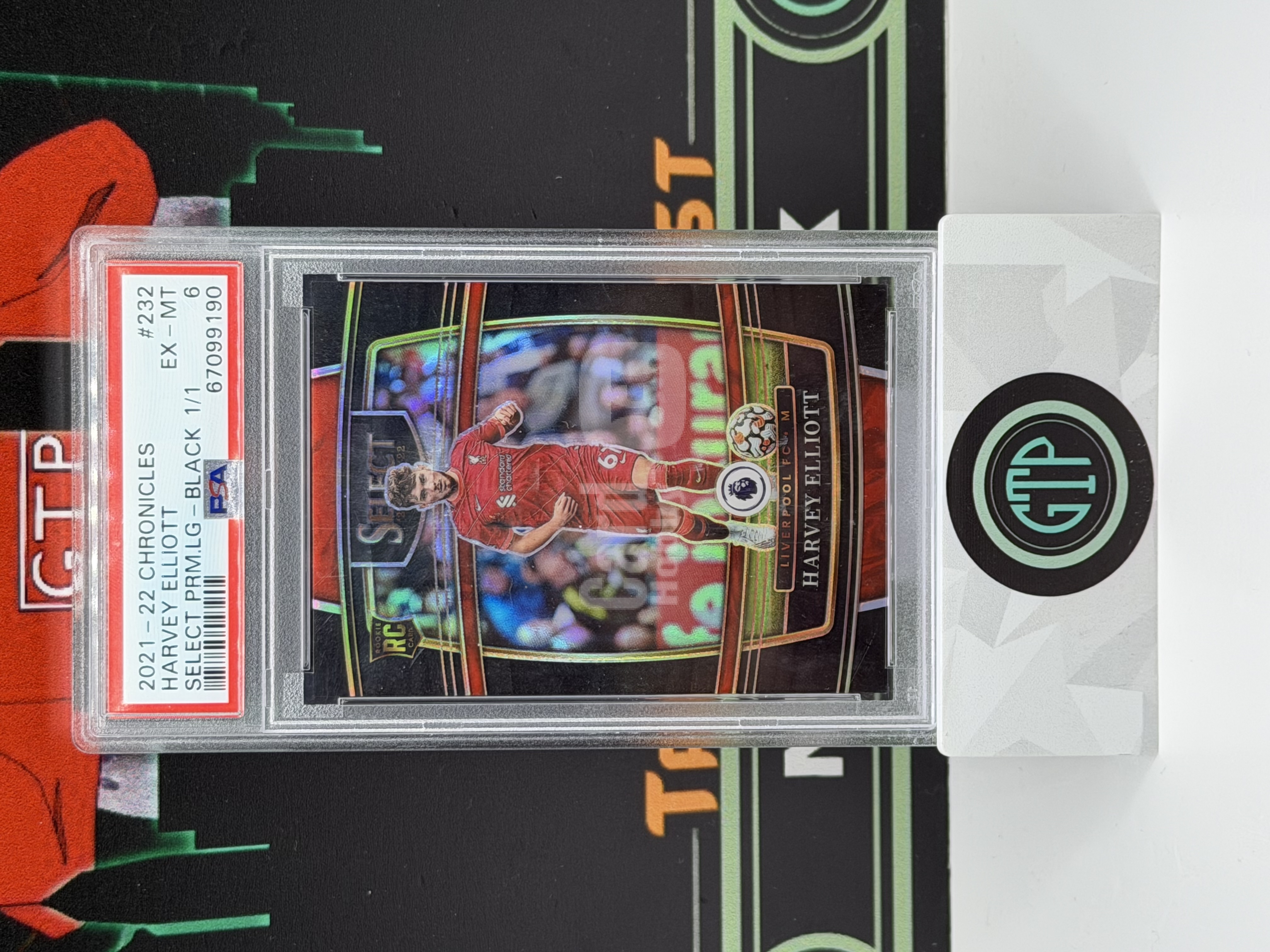 【GTP拍卖】2021-22 Chronicles Select PL Harvey Elliott 埃利奥特 Black Prizm 1/1 1of1 PSA 6 RC 新秀 独一无二 超级一编 利物浦 Liverpool FC