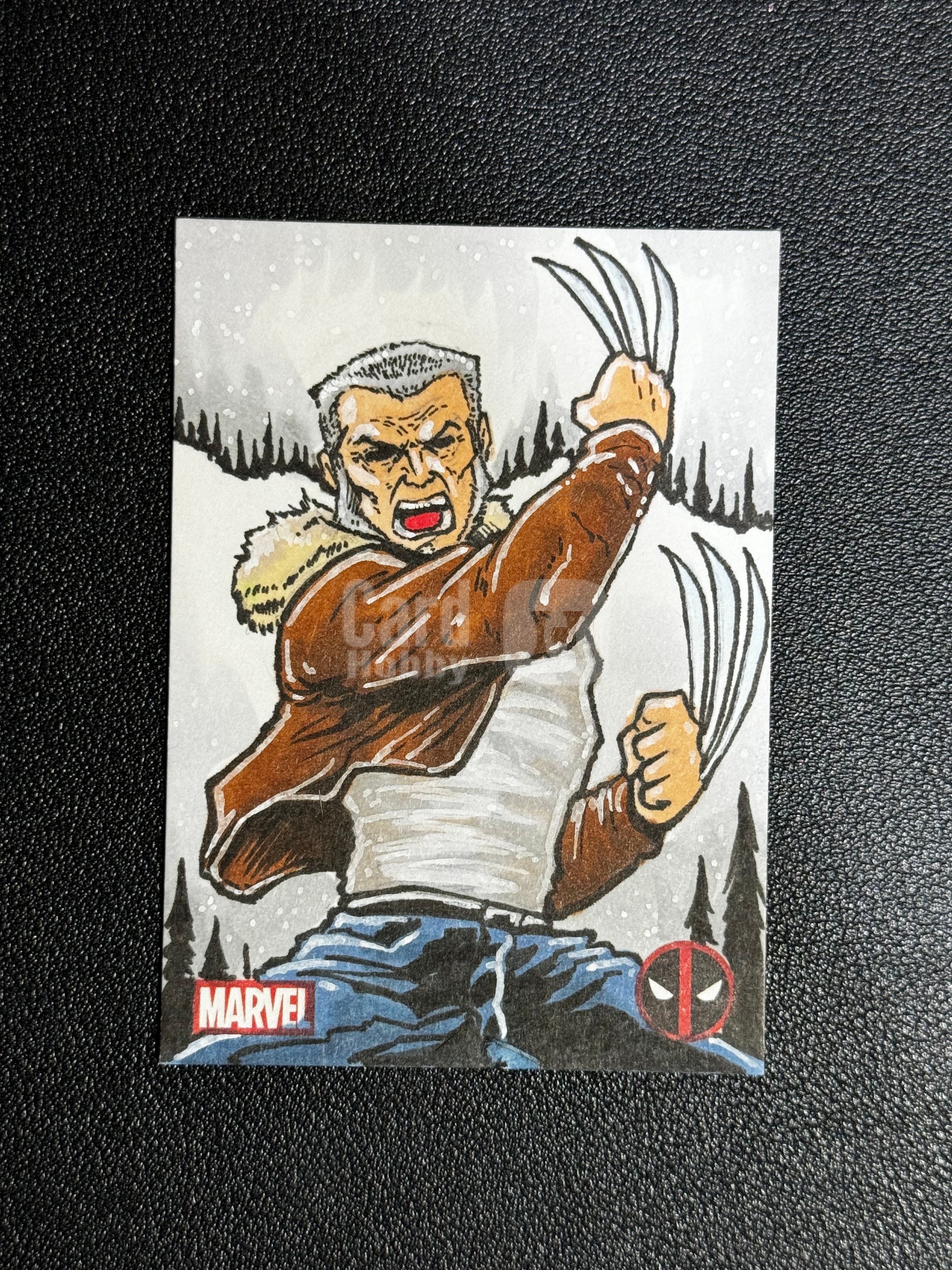 2025 Topps Marvel (MCU) 老王代理拍卖 漫威 影视 死侍 金刚狼 Deadpool Wolverine 红标 手绘卡 1/1 1of1 Logan 画师 Culbert TG