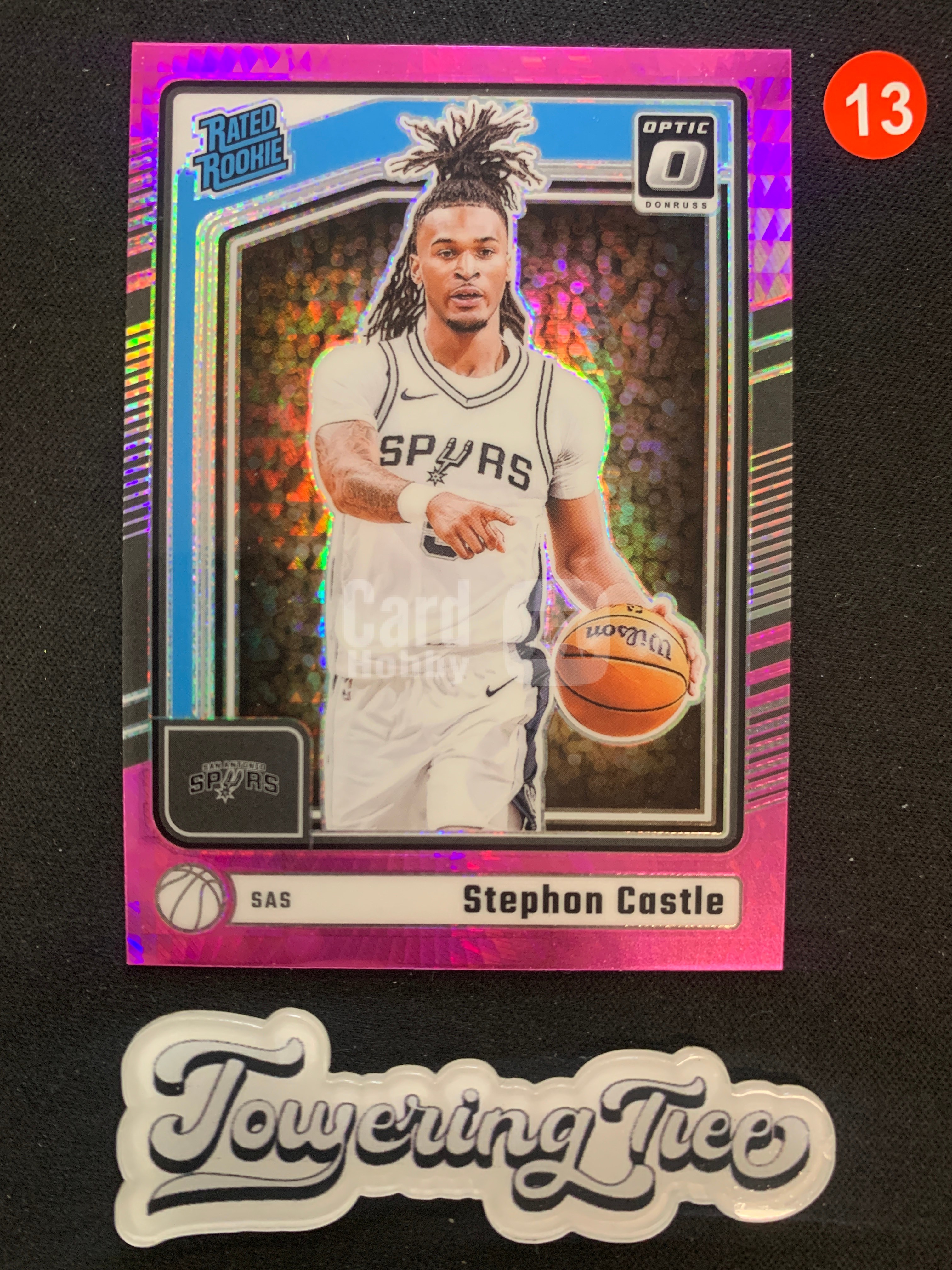 2024-25 Panini Optic Stephon Castle RC 【大树代卖】斯蒂芬卡斯尔 新秀 粉hyper折 折射 base ...