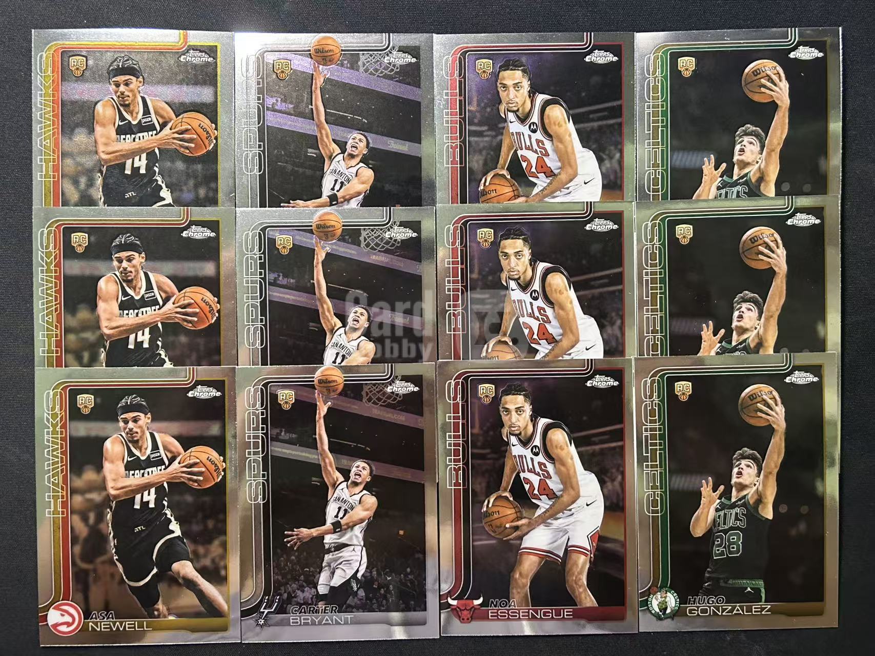 【阿泽代卖】2025-26 Topps Chrome Update Tcu 新秀 RC 阿萨纽维尔 卡特布莱恩特 诺亚埃森格 雨果冈萨雷斯 等 正base12张lot 选图巨帅 细节如图