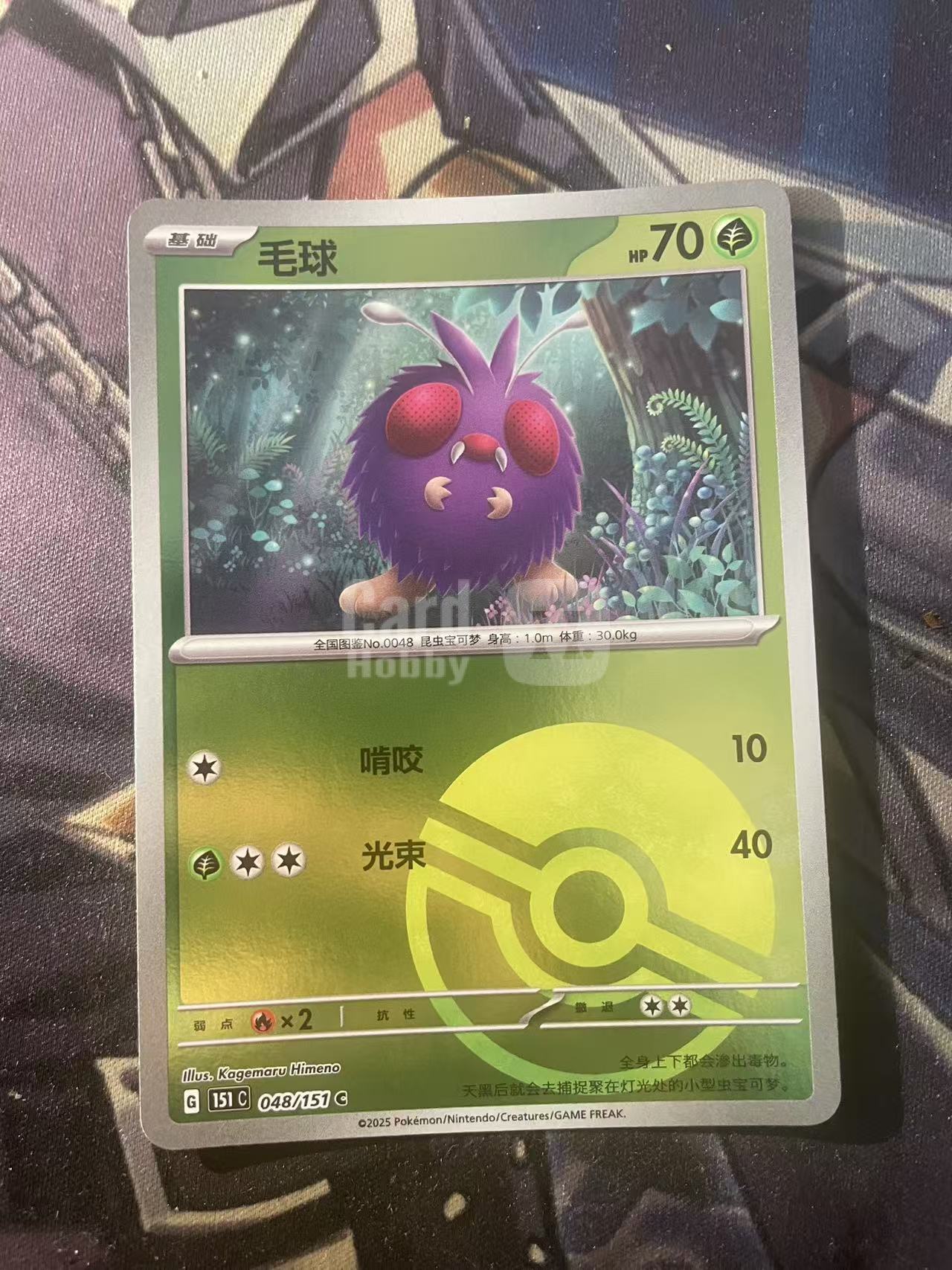 2025 Pokemon TCG 1 毛球 球闪 151 chs 宝可梦 简中 木水拍卖 爱国者