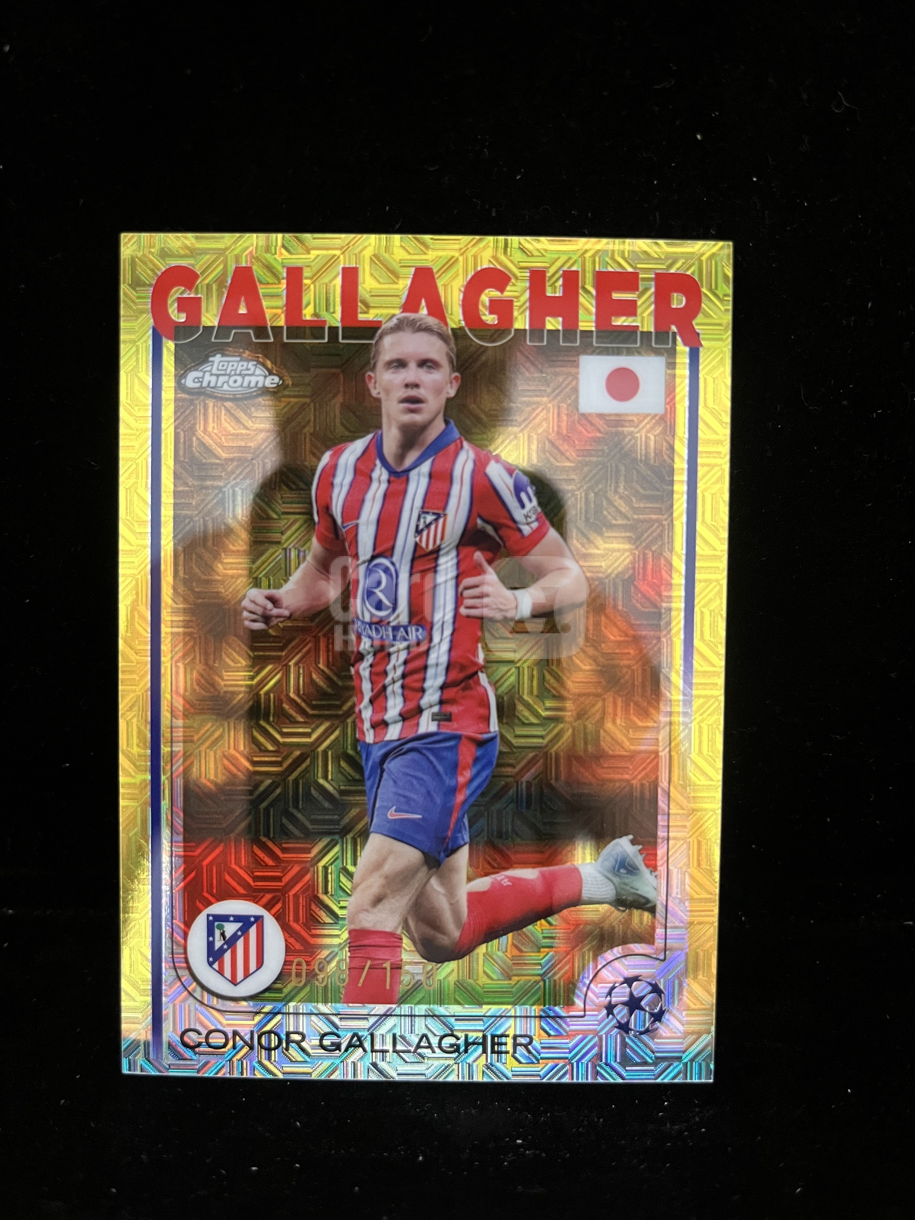 免费代拍 2025 Topps Chrome 欧冠 加拉格尔 Conor Gallagher 098/150编 金折 卡品如图#B086