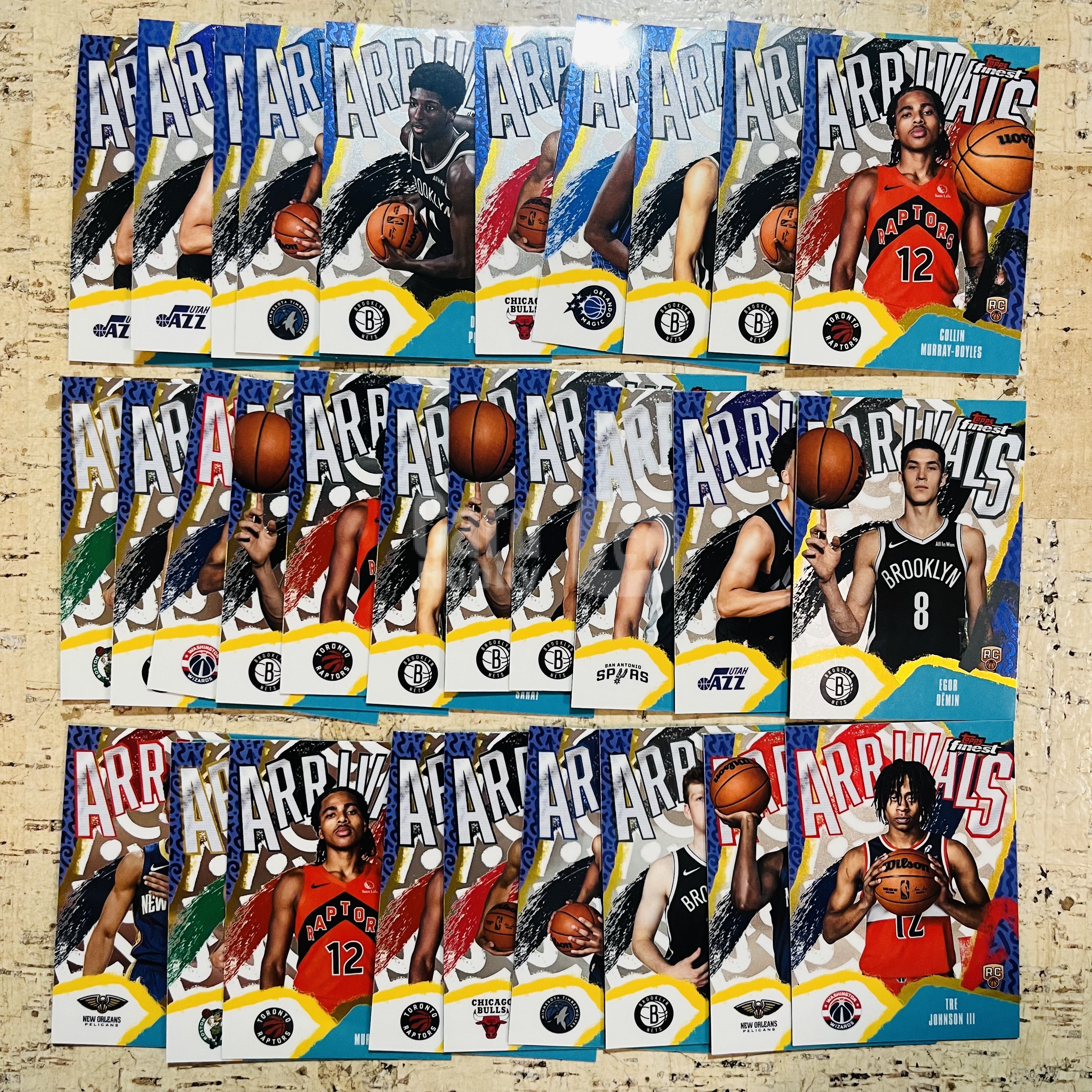 2025-26 Topps Finest Collin Murray-Boyles RC 新秀 arrivals 到达 特卡 30张打包 博伊尔斯 杰明 带队 此标有膜无夹【小卡迷拍卖 可累积半年】