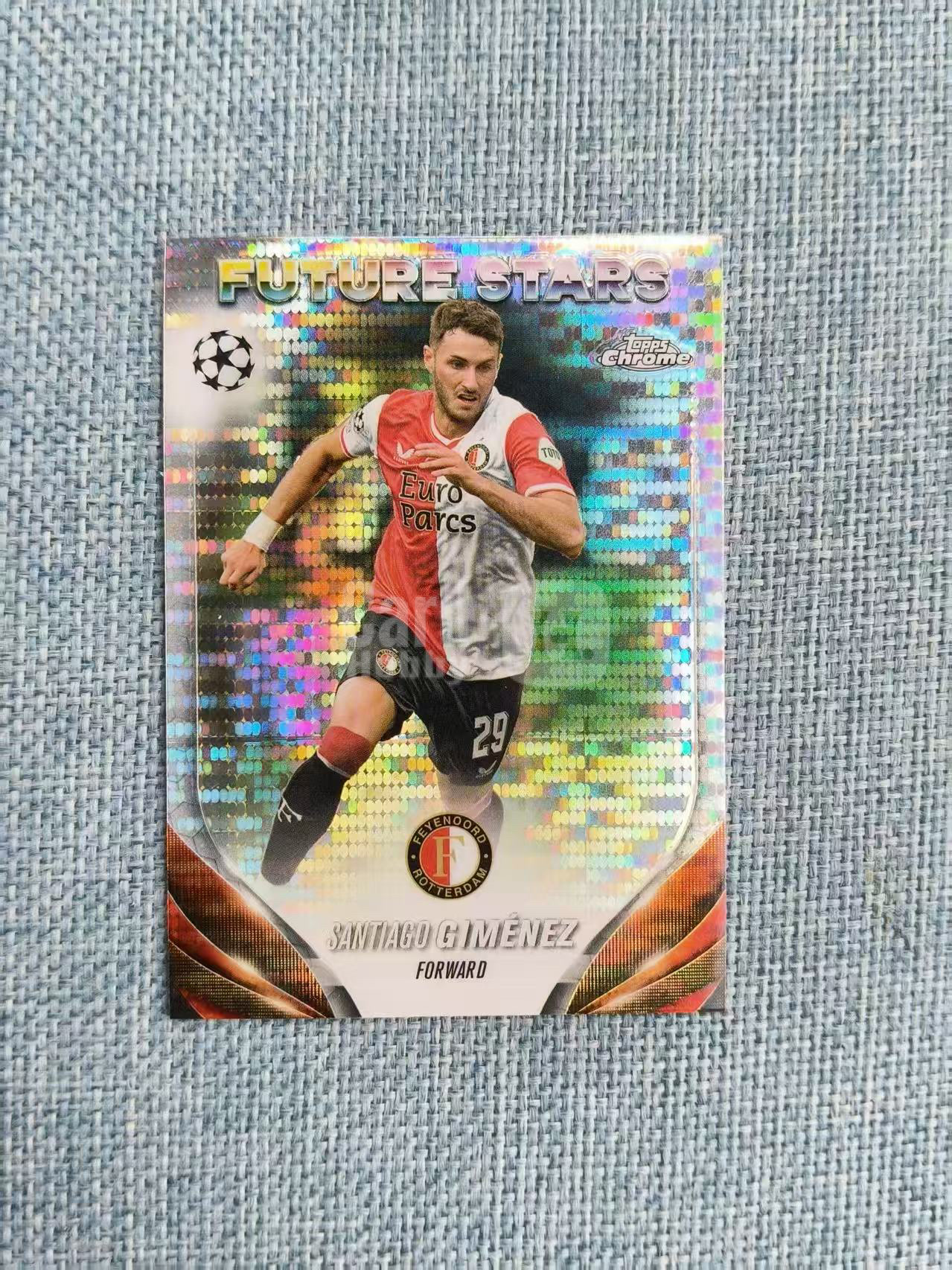 2023-24 Topps Chrome Santiago Giménez topps chrome 欧冠 费耶诺德 圣地亚哥 希门尼斯 脉冲 hyper 折射