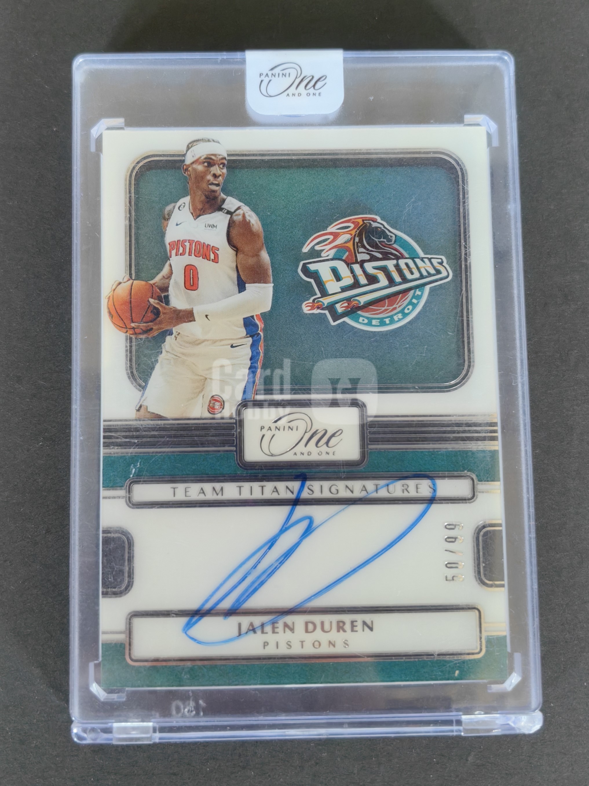 2022-23 Panini One and One Jalen Duren RC #TTS-JDU 杰伦杜伦 新秀年 泰坦签 签字 50/99编 原封砖 卡品如图