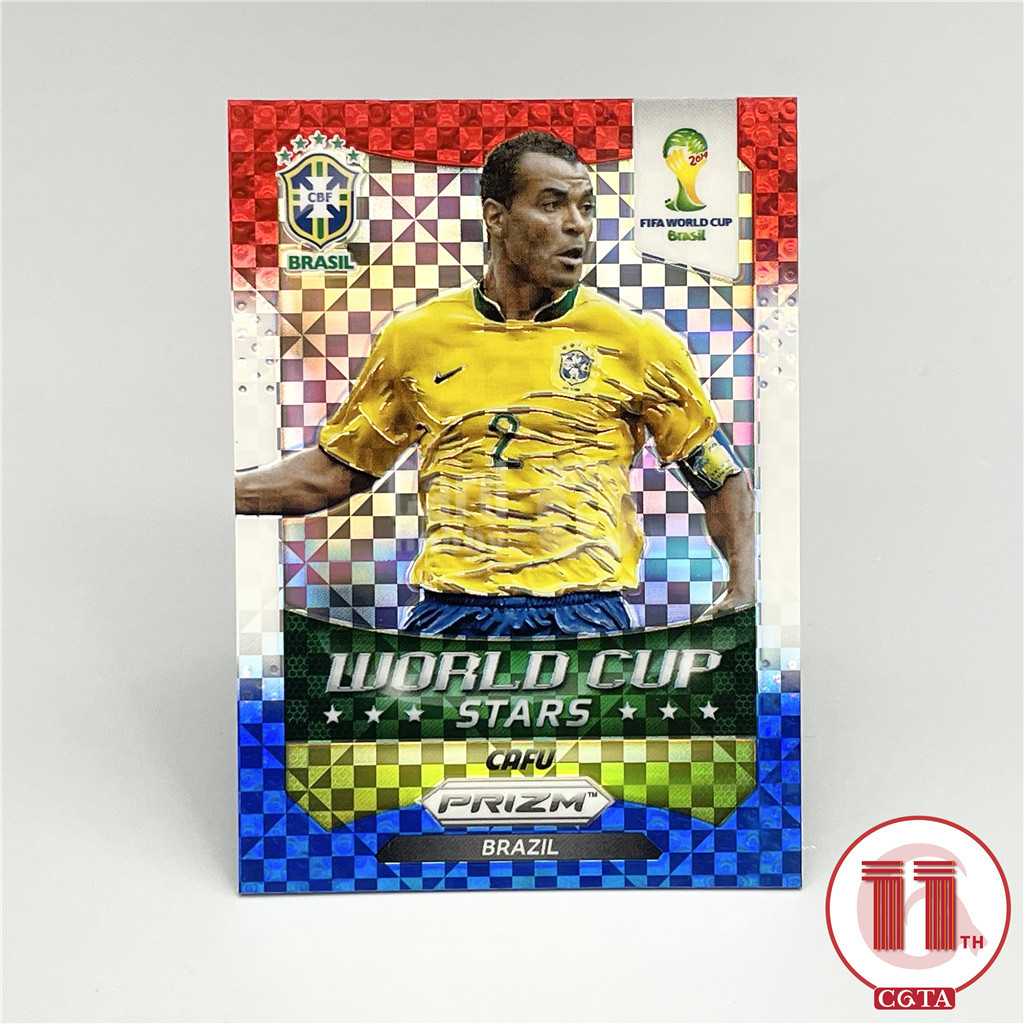 【CGTA】2014 Panini World Cup Prizm 世界杯 元年 巴西 卡福 红白蓝 三色折 World Cup Stars 明星特卡 边角如图 AC米兰 罗马 圣保罗 Cafu 越秀山2675428 #ATM#