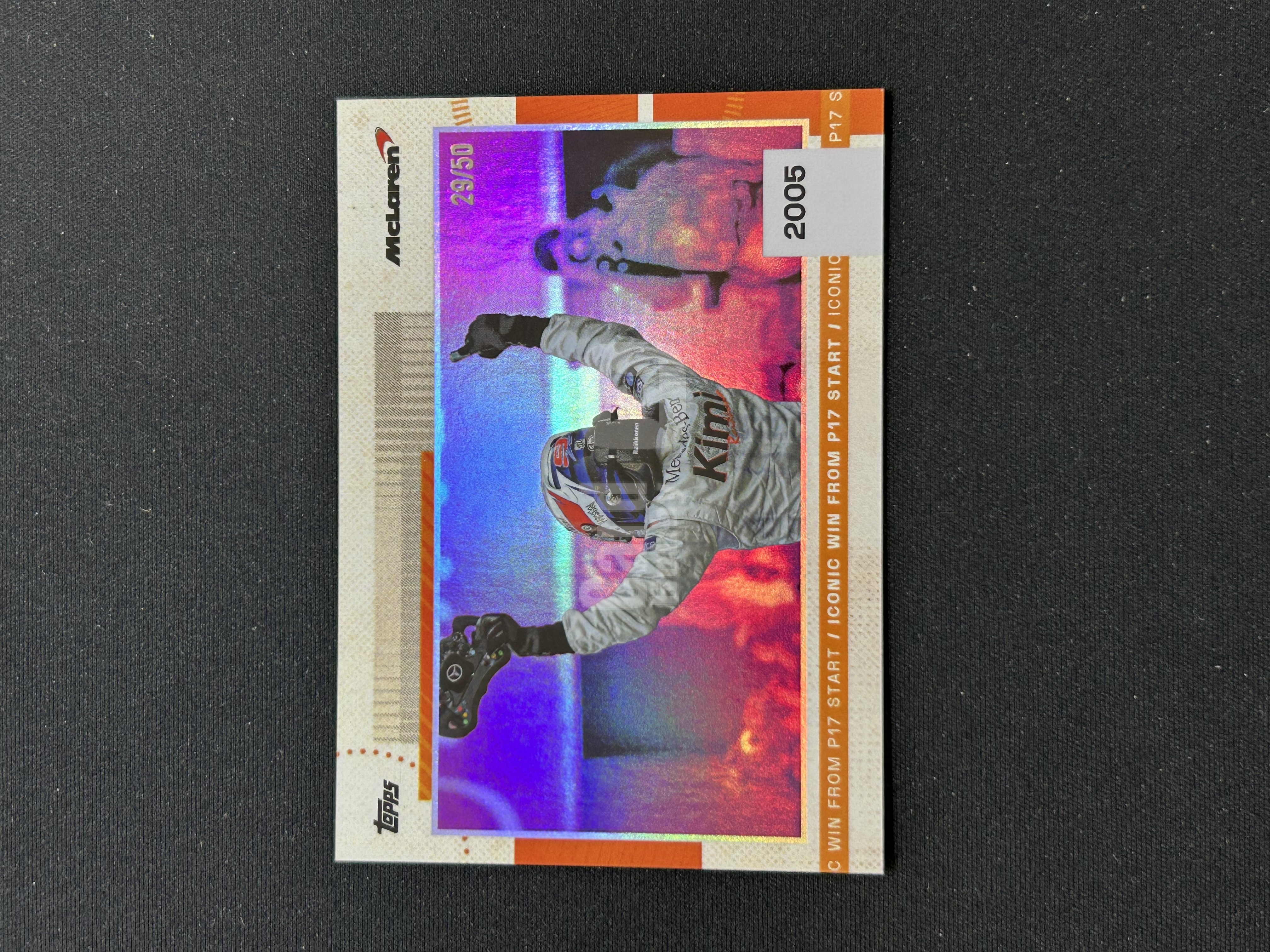 2026 Topps McLaren Racing Kimi Räikkönen 【卡卡拆卡】基米 莱科宁 传奇车手 元年队盒 2005 从17位发车夺冠 紫折 /50 卡品如图 凑套必备 ovo
