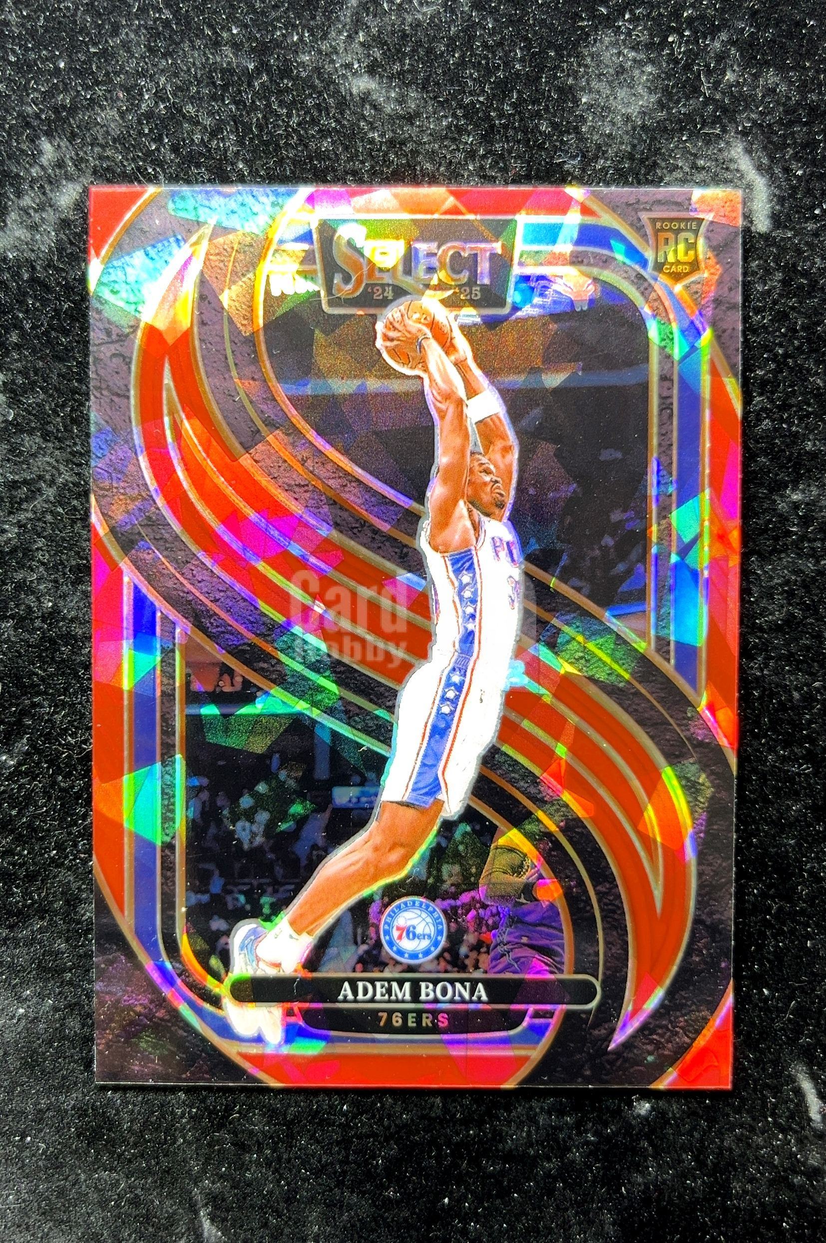 【小白1%代卖】2024 Panini Select Prizm Adem Bona 阿德姆·博纳 红碎冰折 折射 新秀 RC 卡品如图 高价值 #196 76ers 人 0702