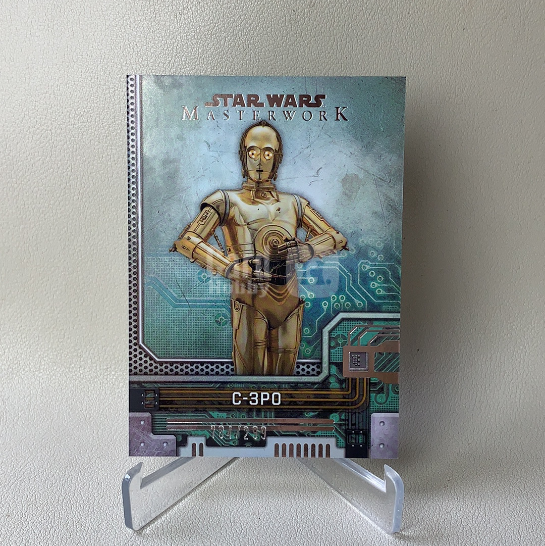 2025 Topps Star Wars Masterwork 星球大战 大师盒 十周年高端收藏系列 星战 C-3PO 184/299编 短路 SHOC特卡 品相如图 凑套必备 凑套必备 Fish