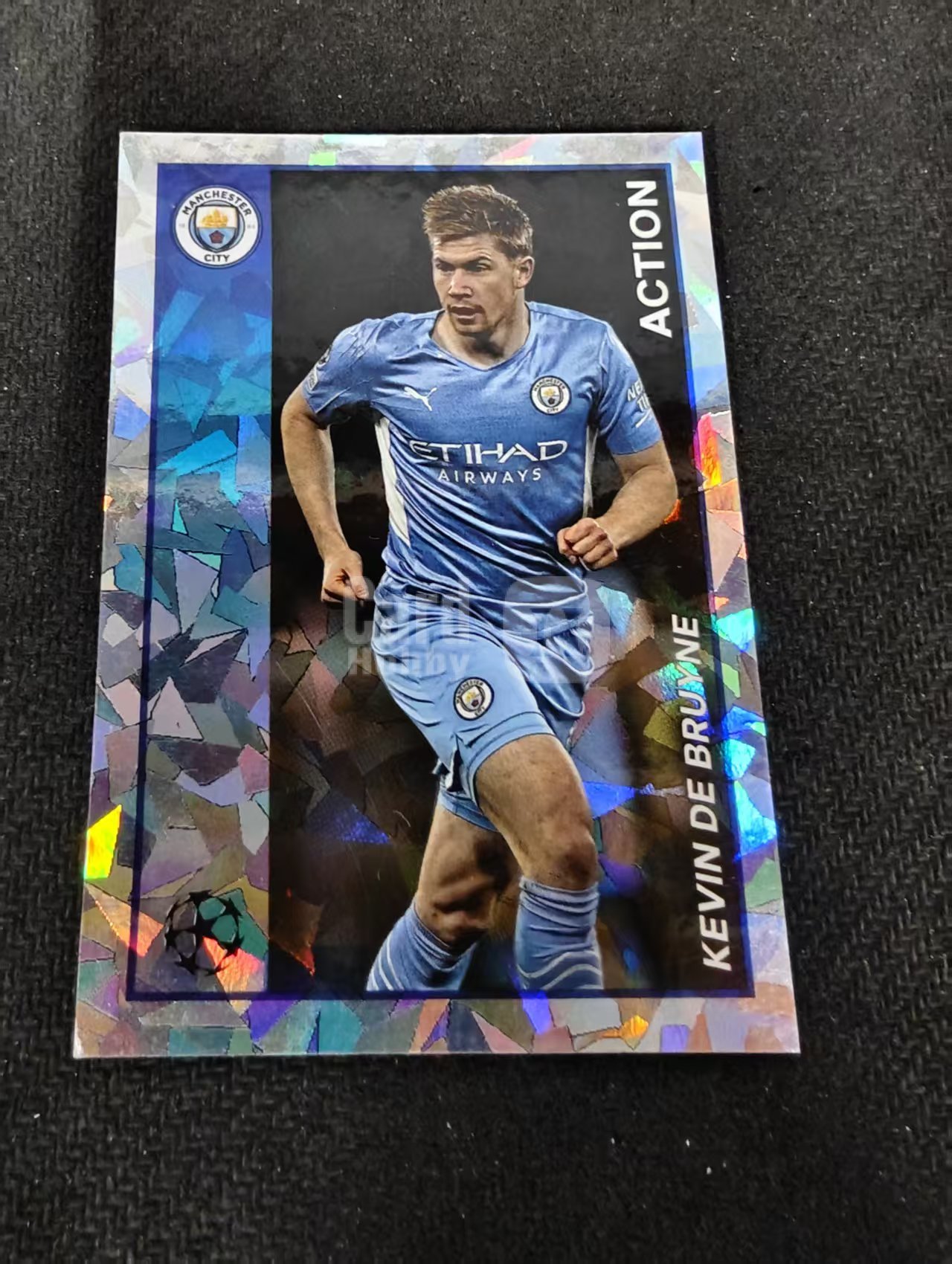 【可合并,不累计】2022 Topps Merlin97 Kevin De Bruyne 德布劳内 丁丁 曼城 碎冰折 欧冠 梅林97 边角瑕疵 #126