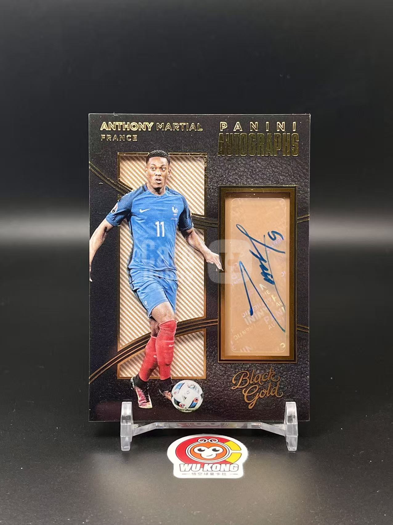 2016-17 Panini Black Gold Anthony Martial #A-AM 安东尼 马夏尔 签字 签名 法国 曼联 名宿 黑金 沙盒签 实卡精美 值得收藏 【悟空拍卖】wd