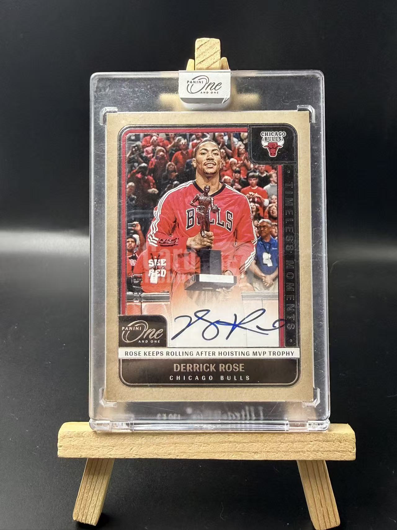 2024-25 Panini One and One Derrick Rose 【YT拍卖】 德里克 罗斯 公牛 时刻 卡签 捧杯签 MVP 风城玫瑰 原封砖 15/35编~闪电h