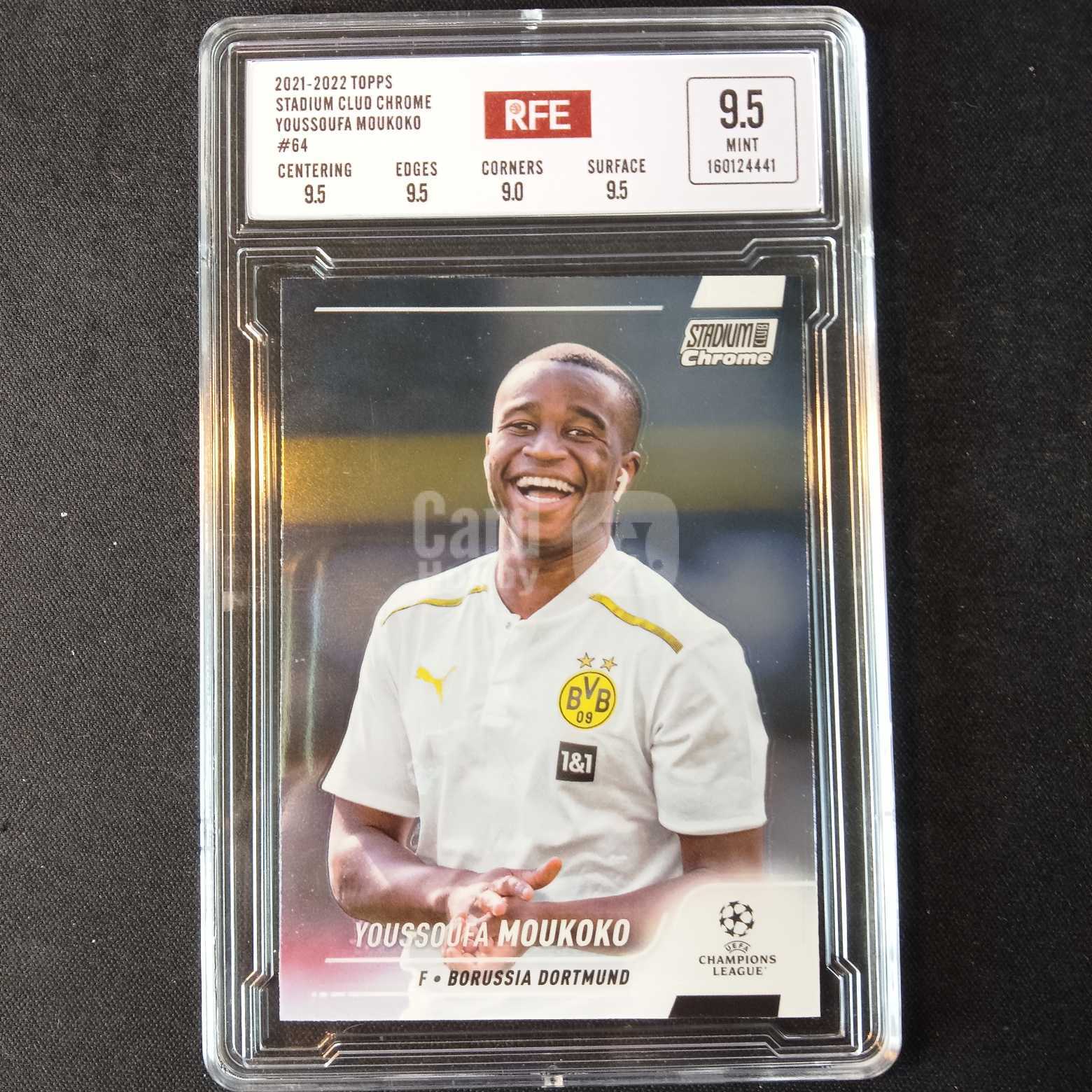 2021-22 Topps Stadium Club Chrome 穆科科 评级卡 多特蒙德 实卡精美稀有 品质保障 投资收藏必备 保值回购 详情见说明 【蓝色星球】